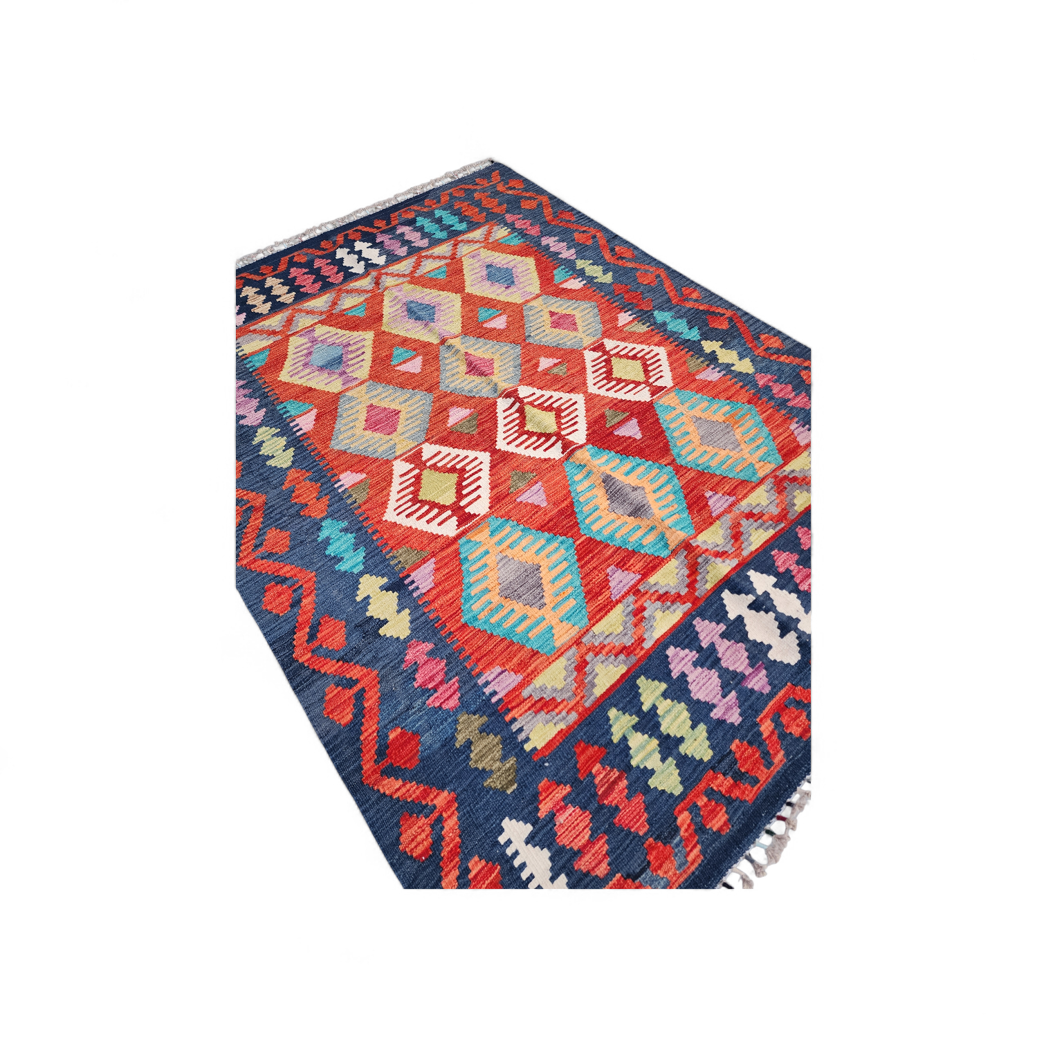 Dingirmah — Handmade Turkish Kilim Rug: Vintage Wool Anatolian Boho Decor 5x7