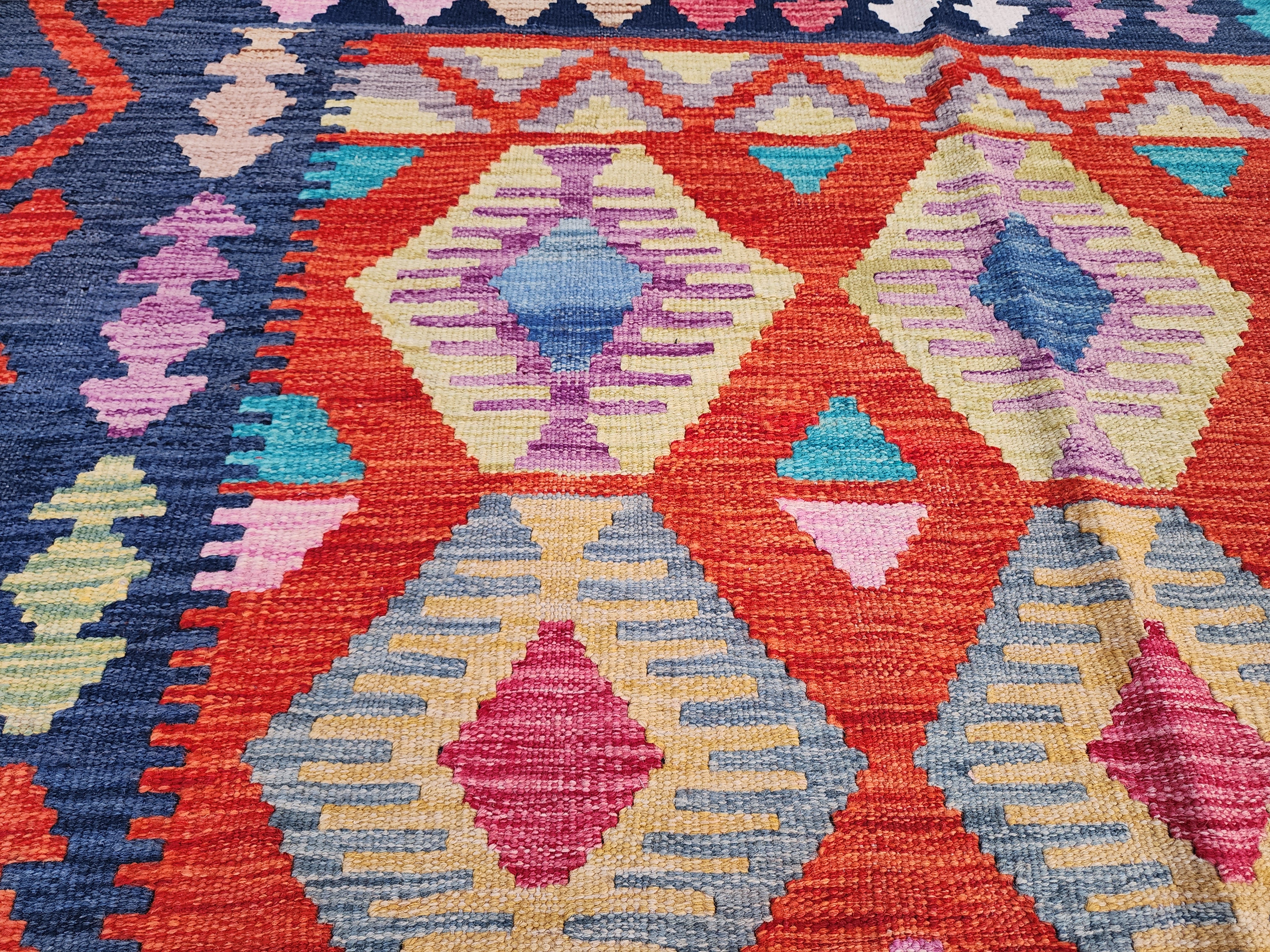 Dingirmah — Handmade Turkish Kilim Rug: Vintage Wool Anatolian Boho Decor 5x7