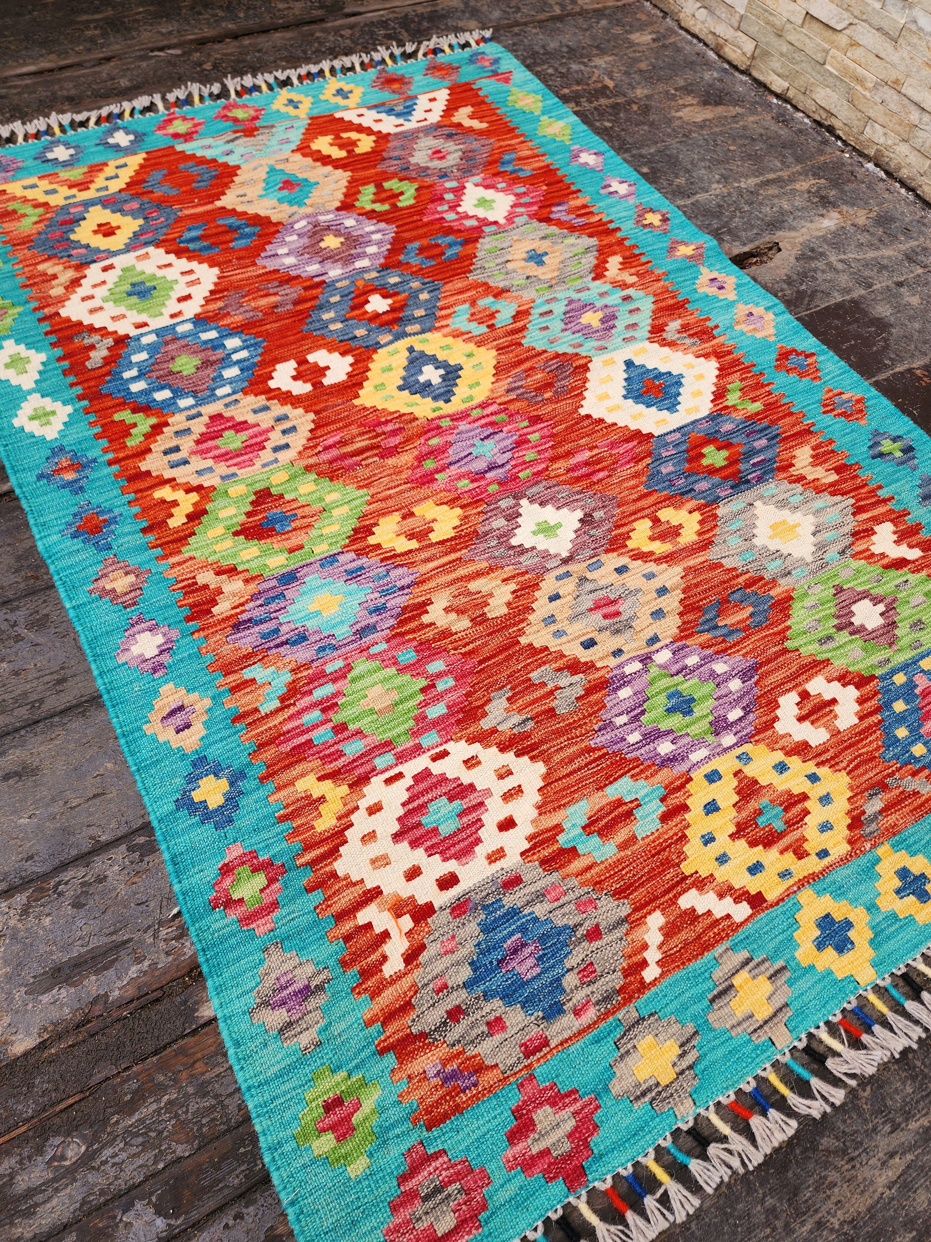 New Handwoven Turkish Kilim Rug