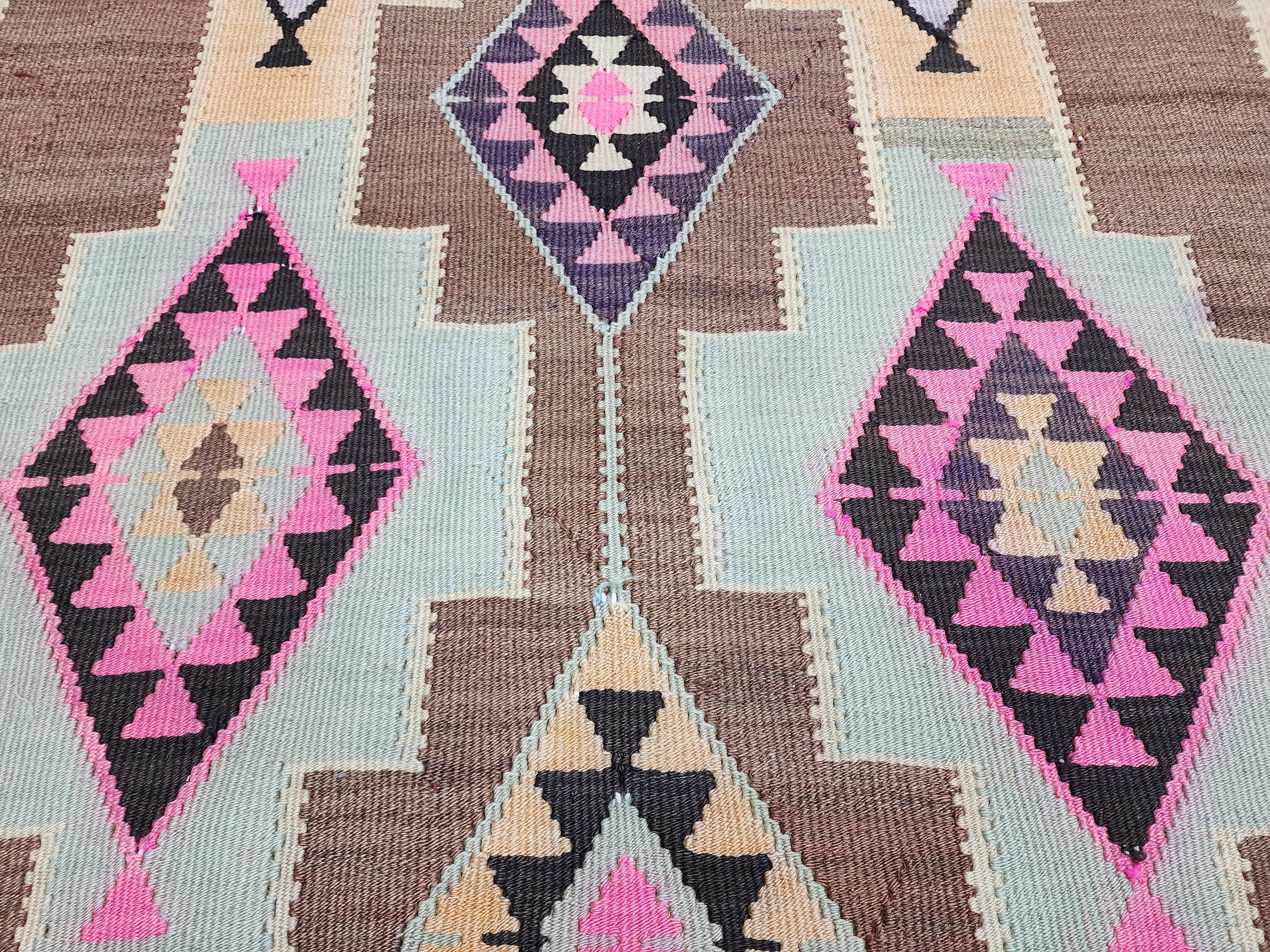 Turkish Kars Kilim Rug, 3'9''x5'4''