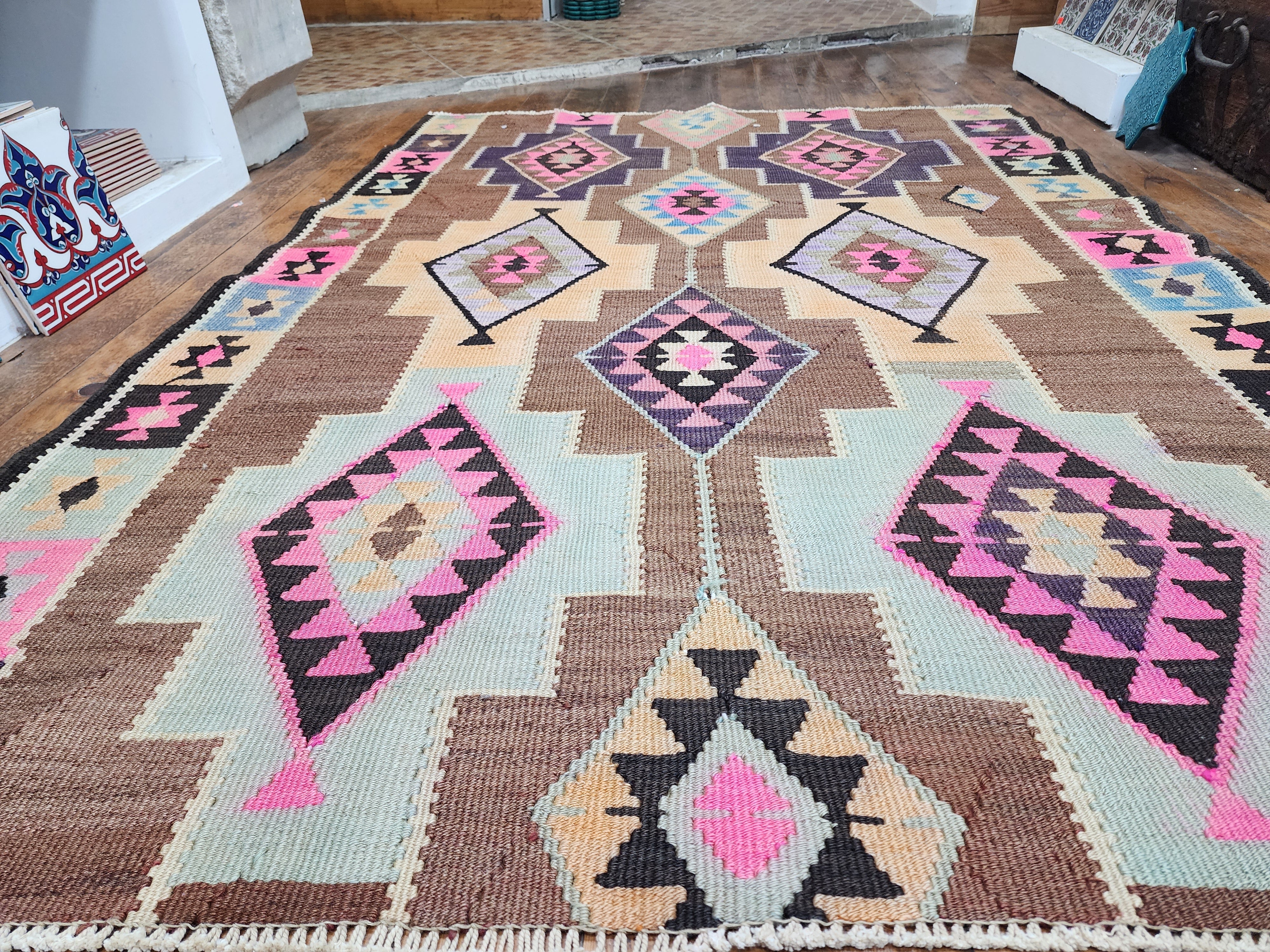 Turkish Kars Kilim Rug, 3'9''x5'4''