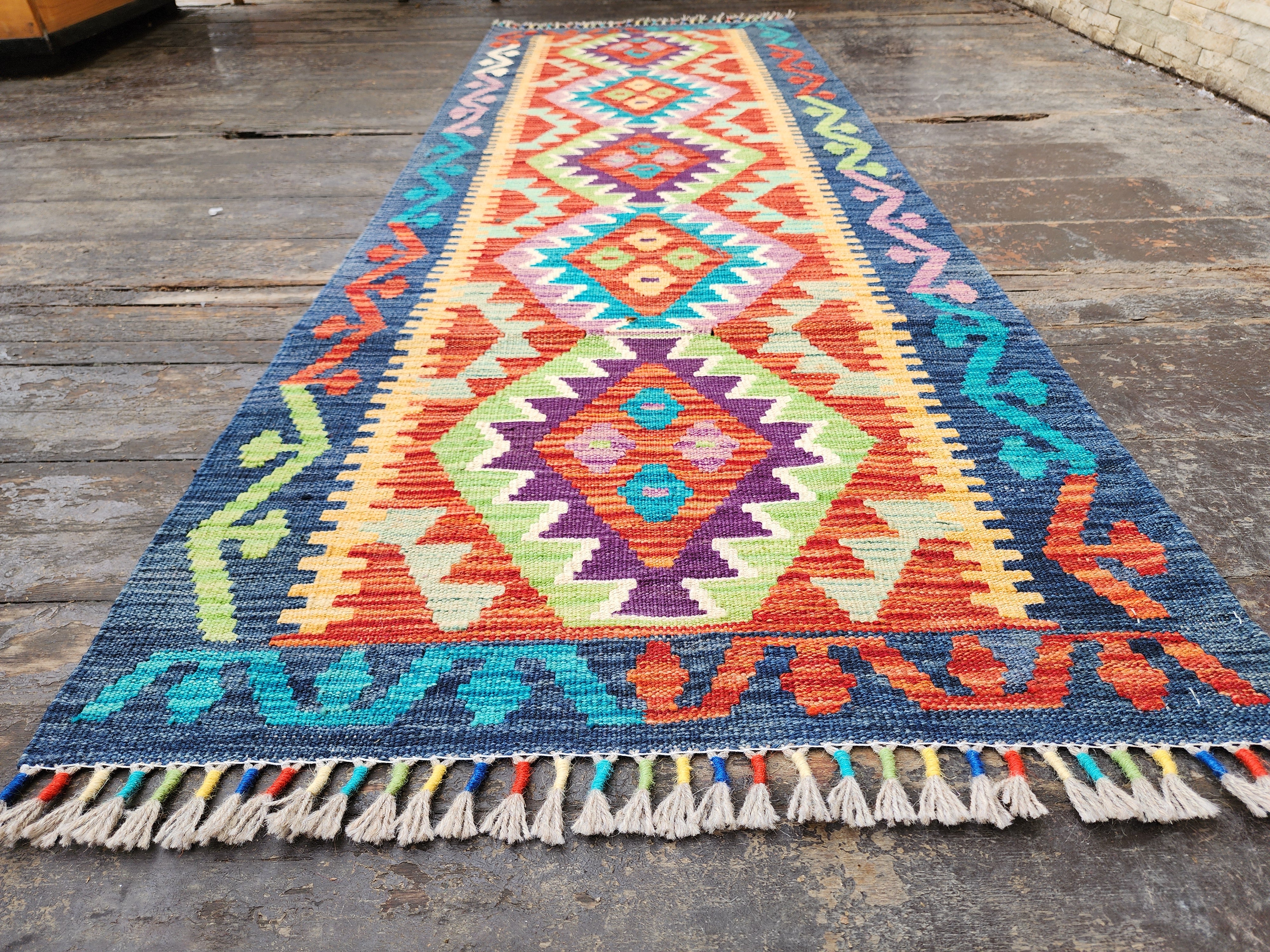 Rainbow Turkish Kilim Runner