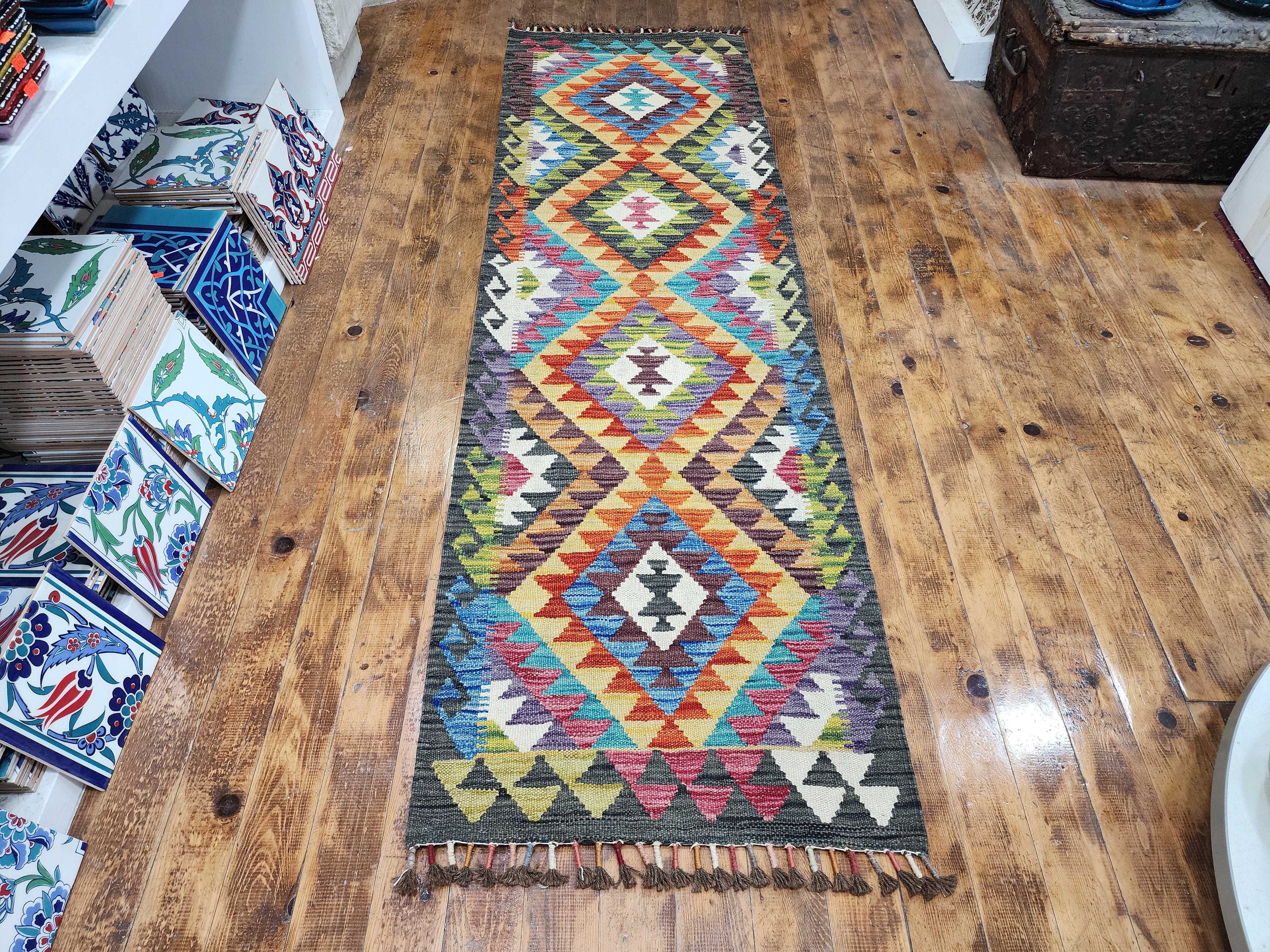 Tapis Kilim étroit 2'1''x6'8''