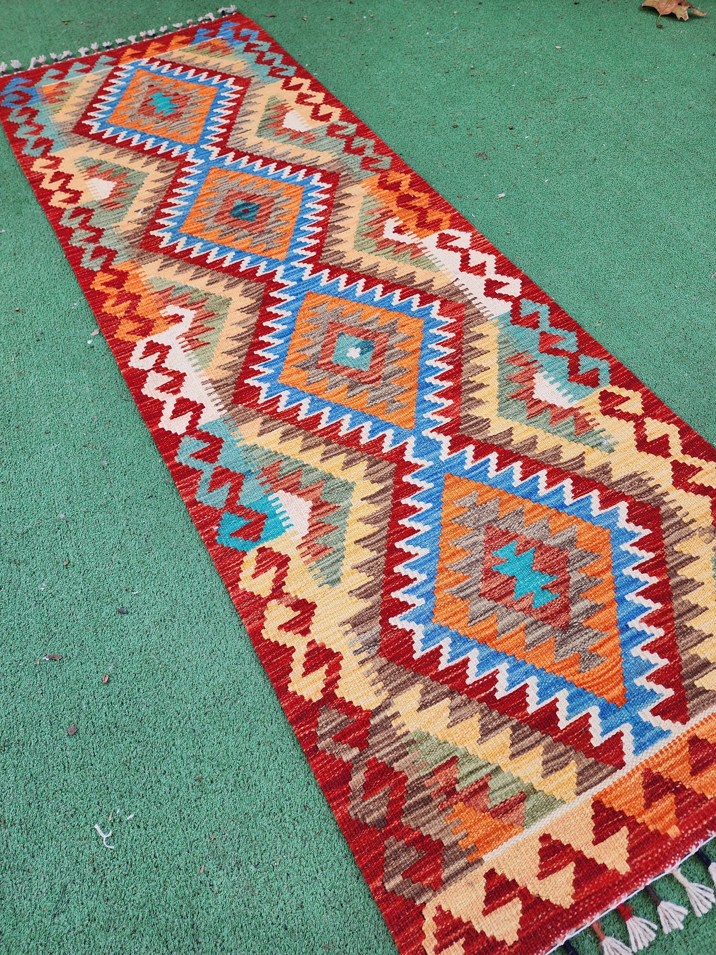 Vintage Kilim, Runner Kilim, Turkish Kilim, Home Decor deals Kilim, 30x93 inches Red Kilim, Double Face Kilim, Corridor Kilim, 8994