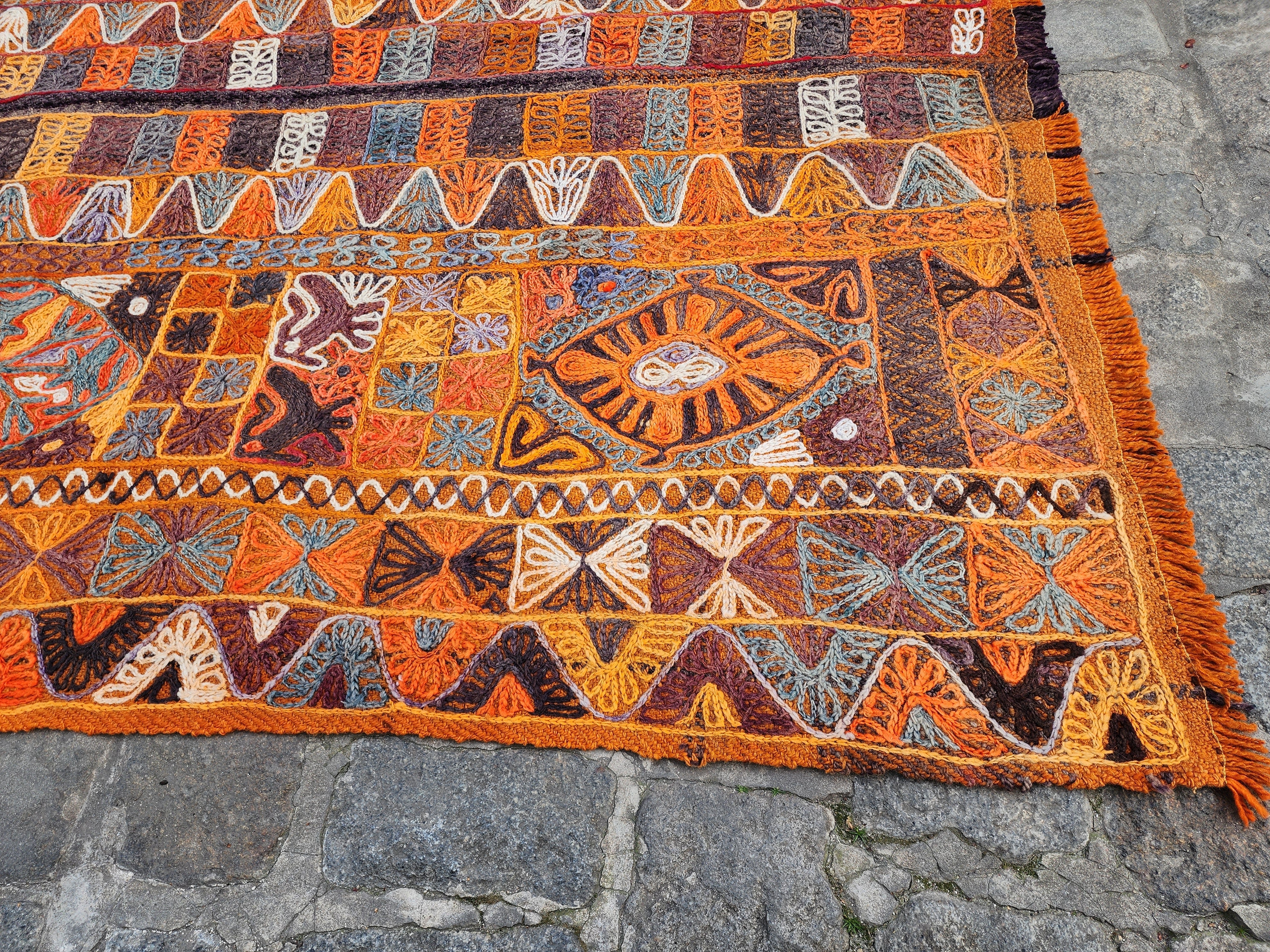 vintage Kilim Area Rug — styled view