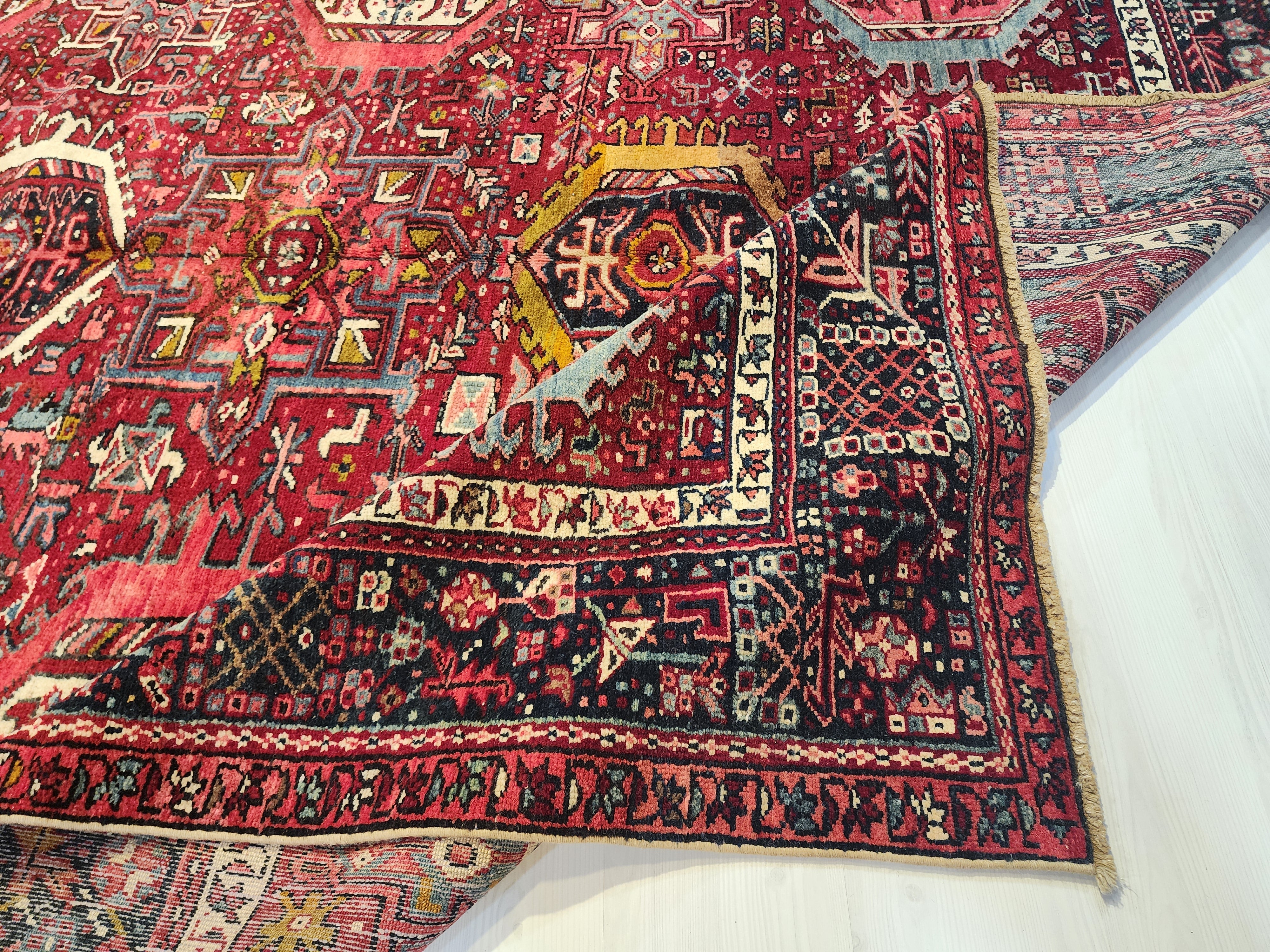 vintage Anatolian Wool Large Area Rug — styled view
