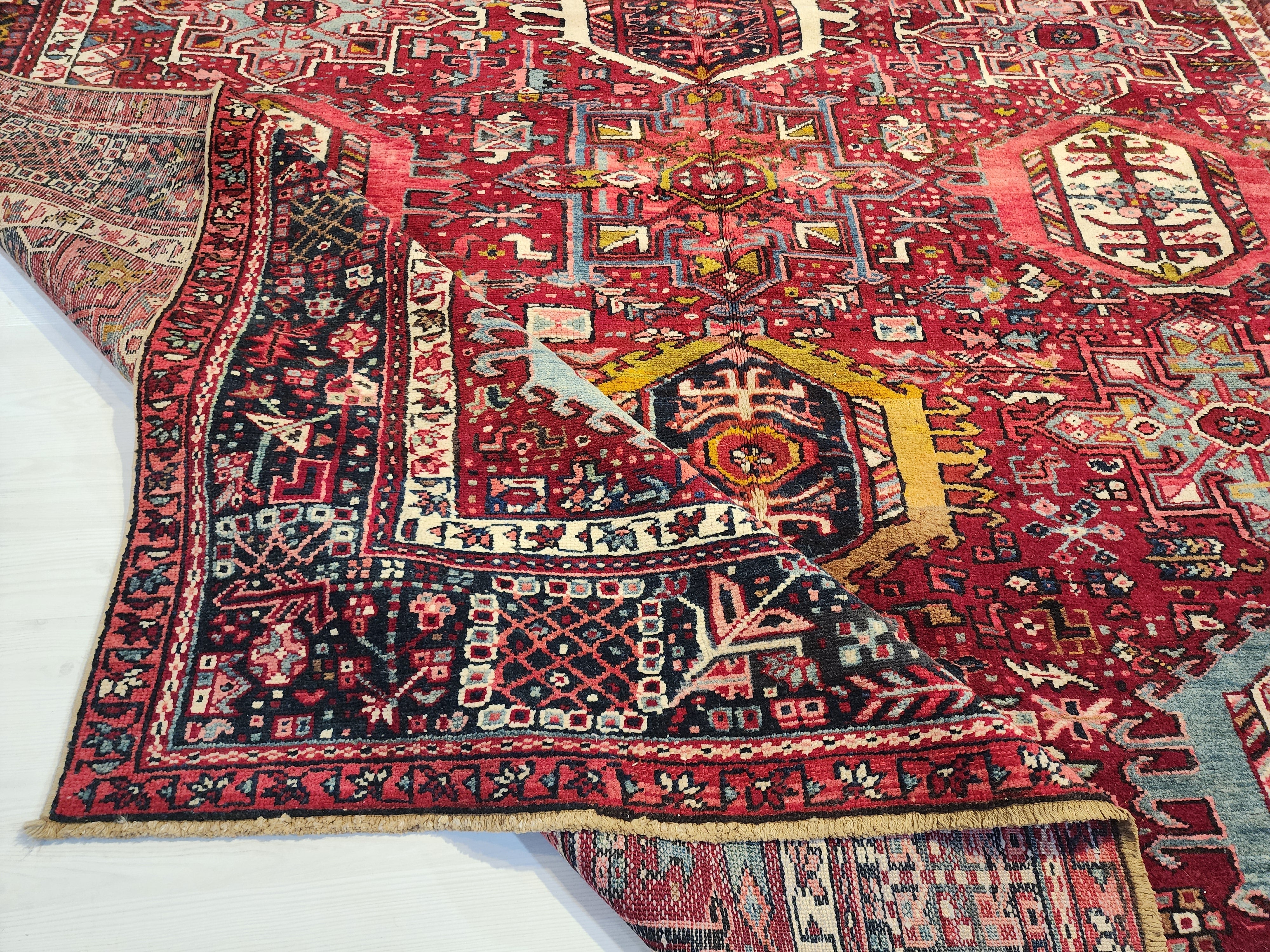 vintage Anatolian Wool Large Area Rug — styled view
