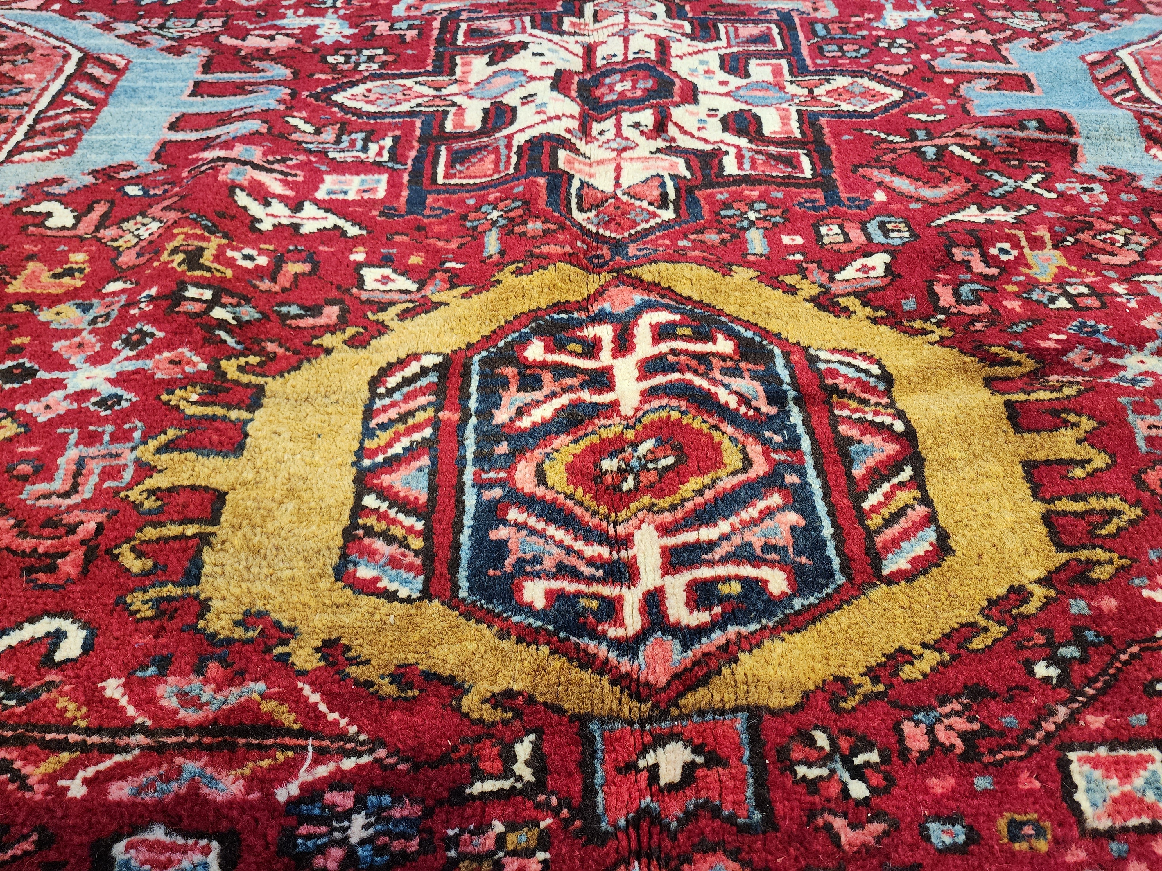 vintage Anatolian Wool Large Area Rug — pile detail