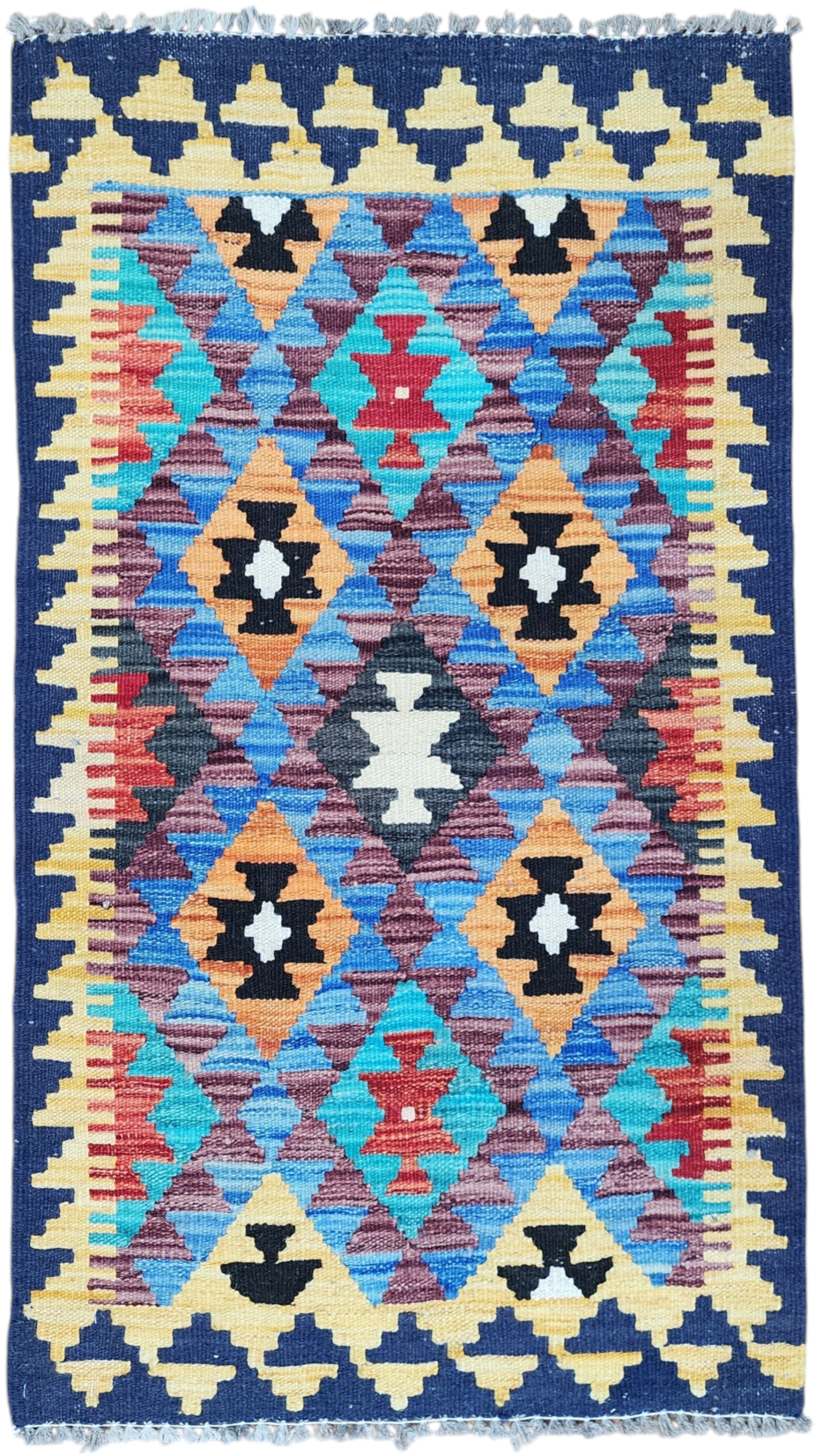 Anthia — Vintage Afghan Maimana Wool Small Rug
