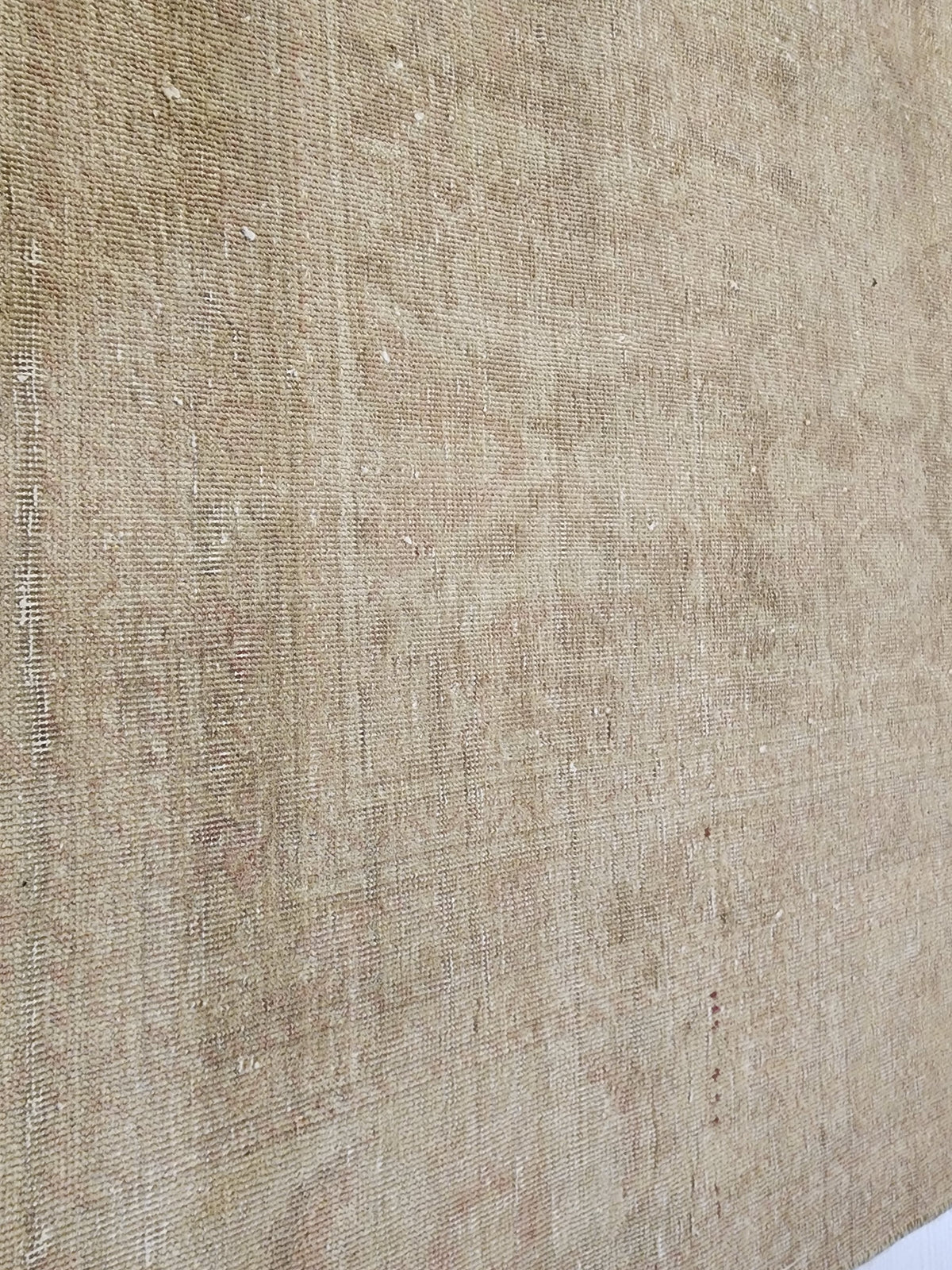 Zawalli — Vintage Turkish Wool Runner Rug, Muted Beige Distressed Anatolian Carpet (85x293cm)