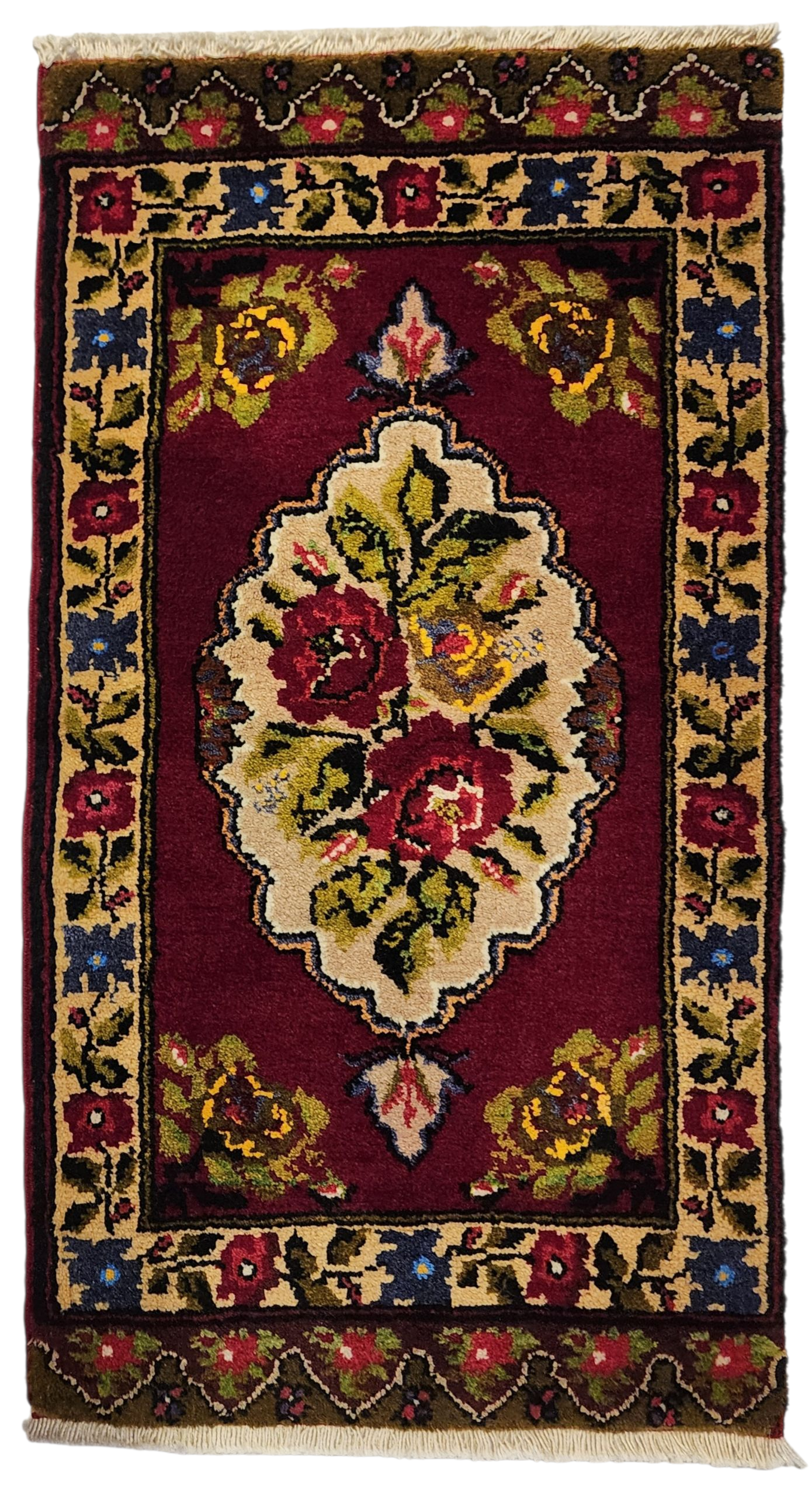Home Decor Oushak Style Handwoven Wool Rug, Living Room Rug, Rug, Distressed Boho Rustic Decor, Persian Area Rug, 2'11'' x 1'8''