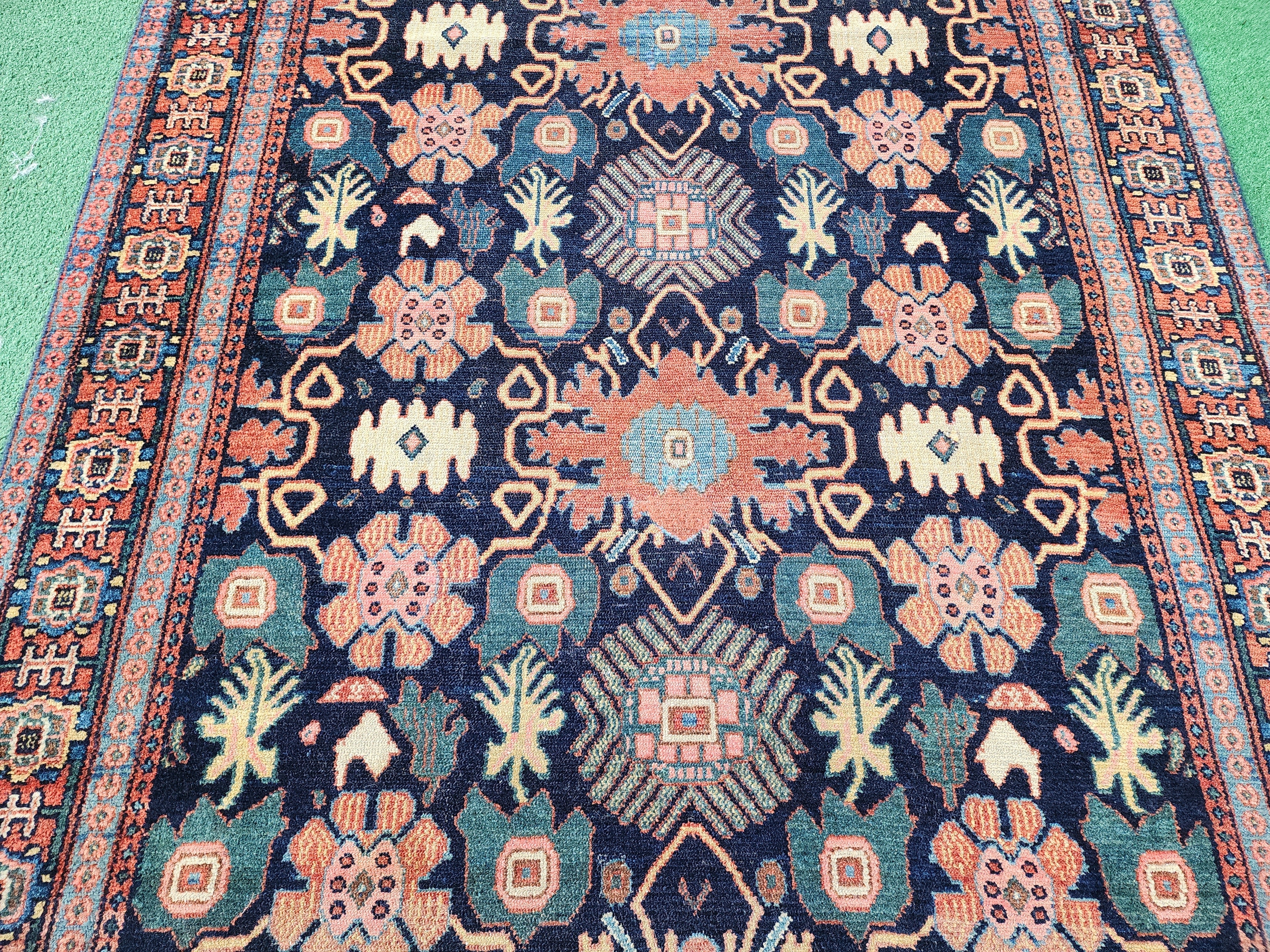 antique Persian Wool Small Rug — detail texture