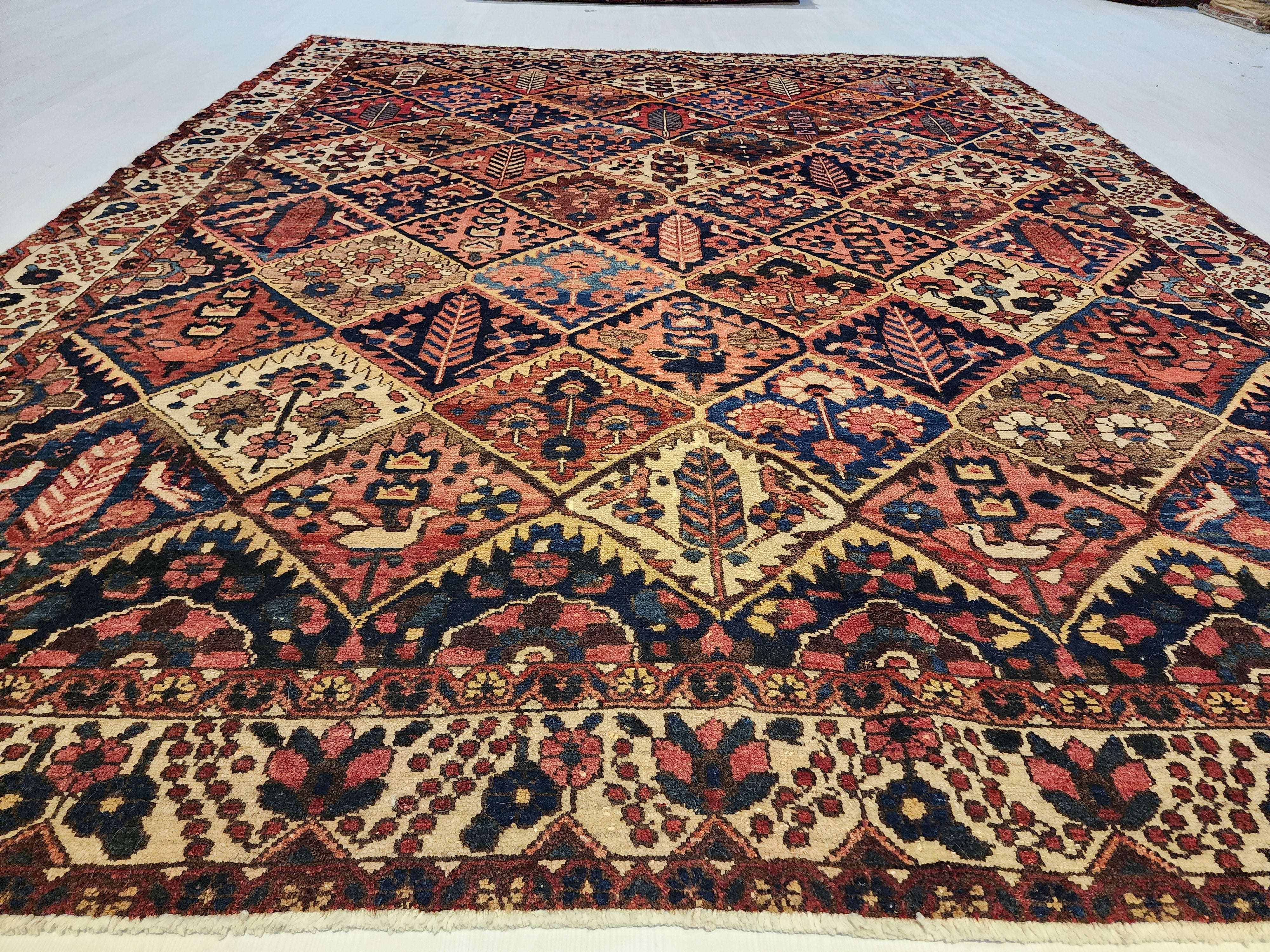 antique Persian Wool Large Area Rug — styled view