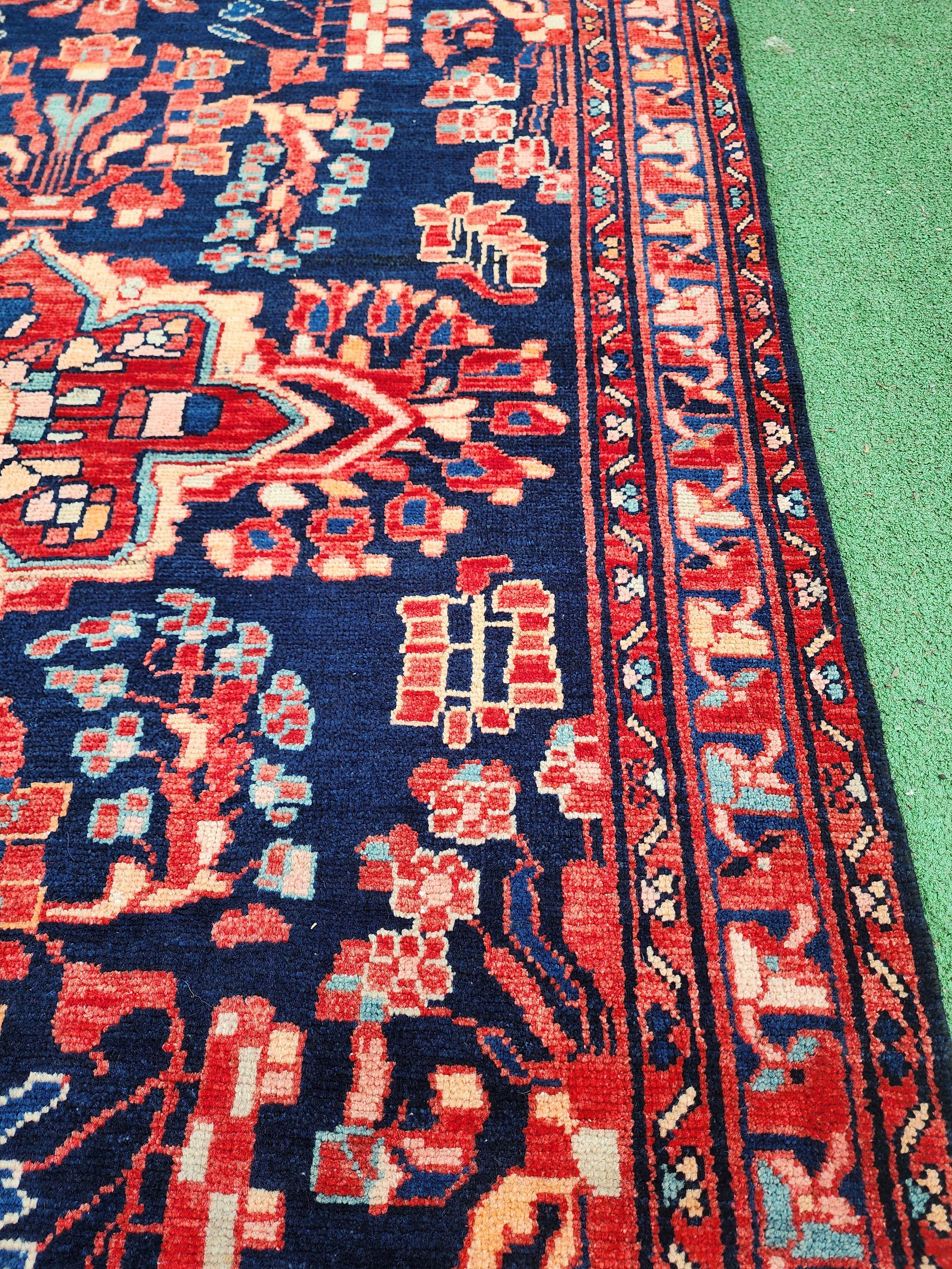 Blue Persian Area Rug 4'5''x6'11''