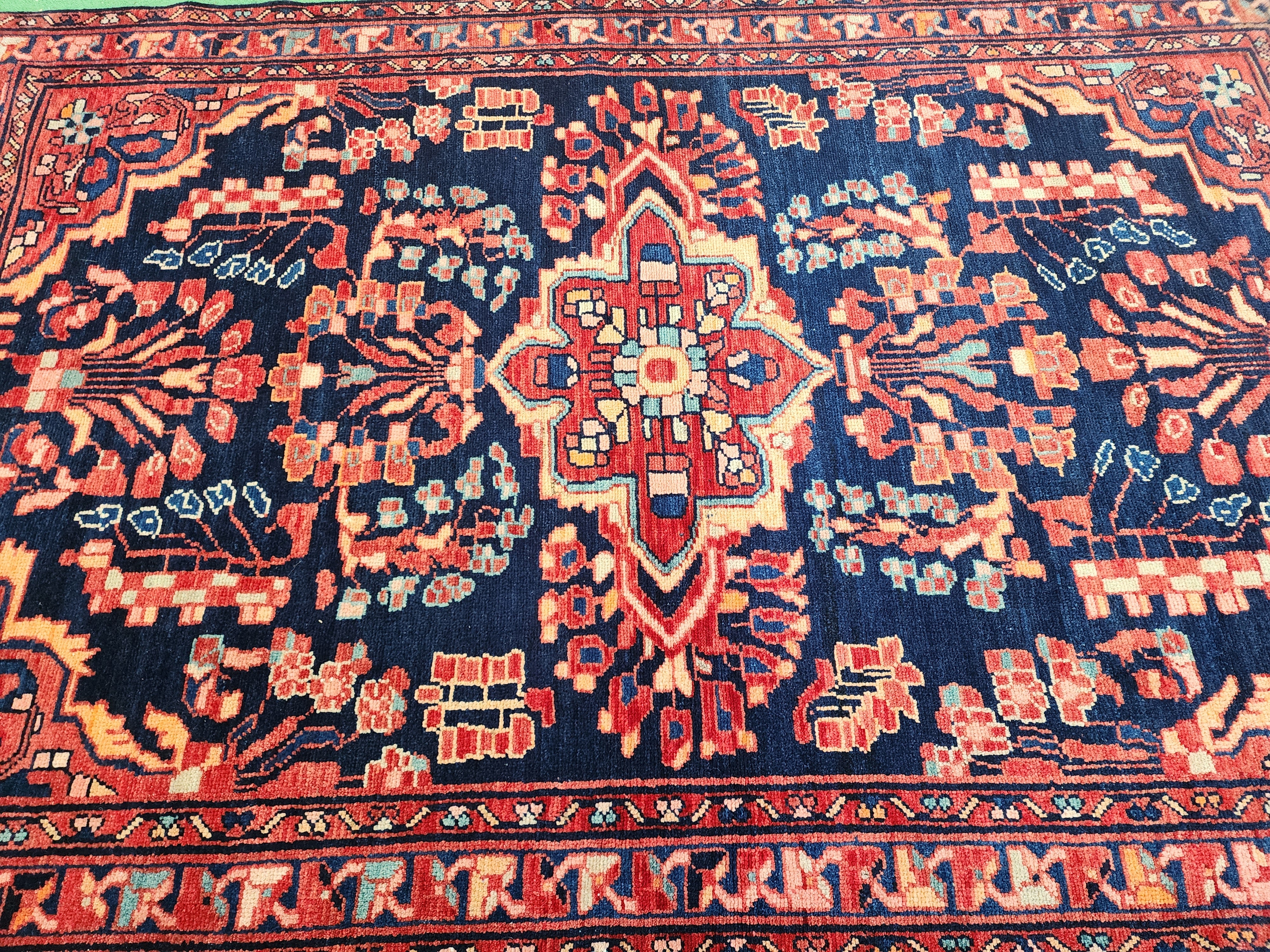 Blue Persian Area Rug 4'5''x6'11''