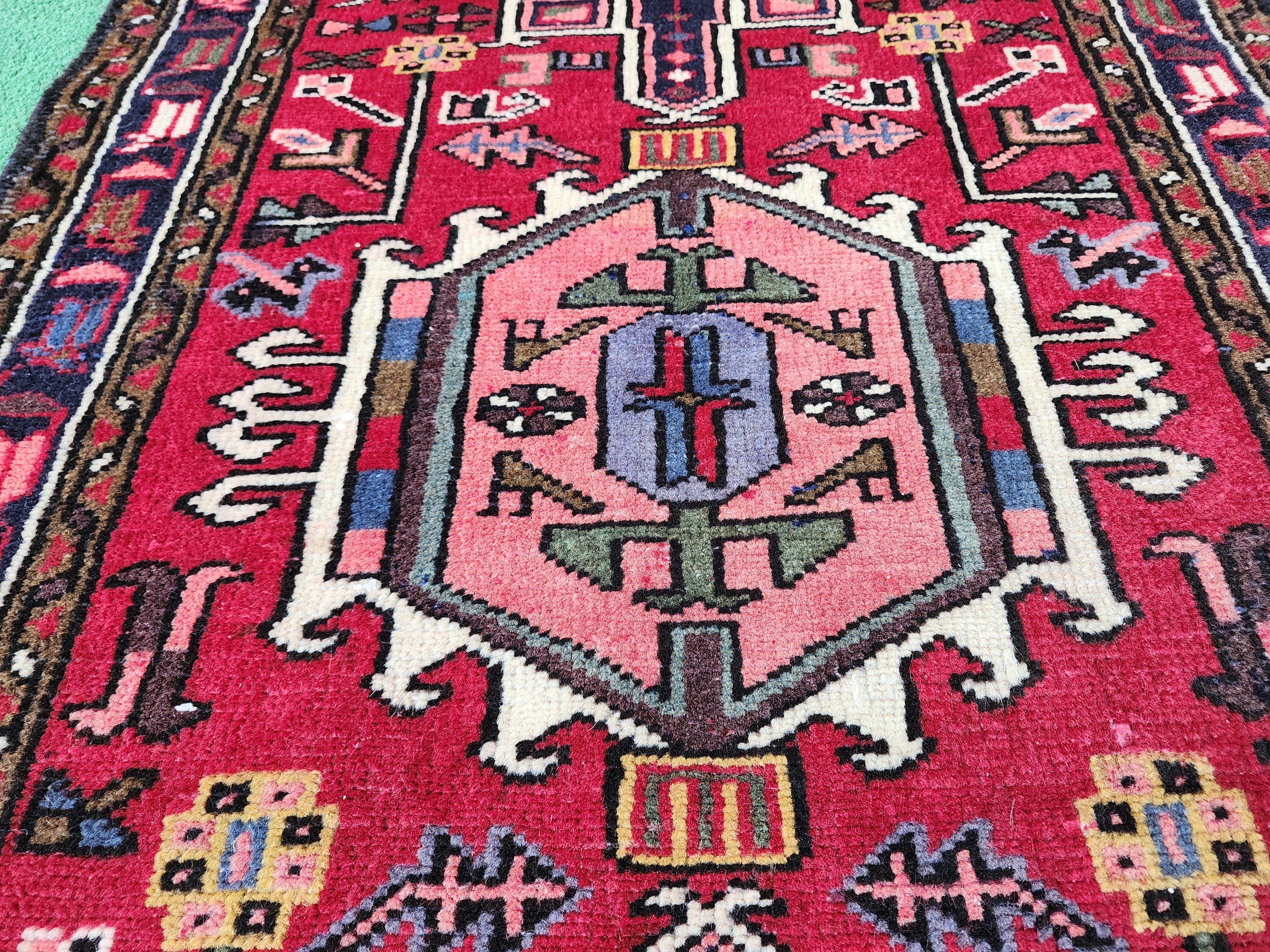 vintage Persian Runner Rug — border pattern