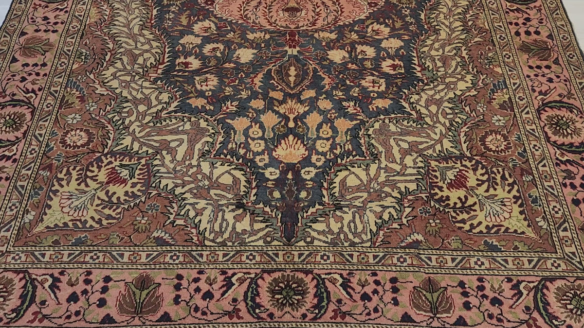Vintage Yörük rug in red, blue and orange, 1'8" x 3'1", video