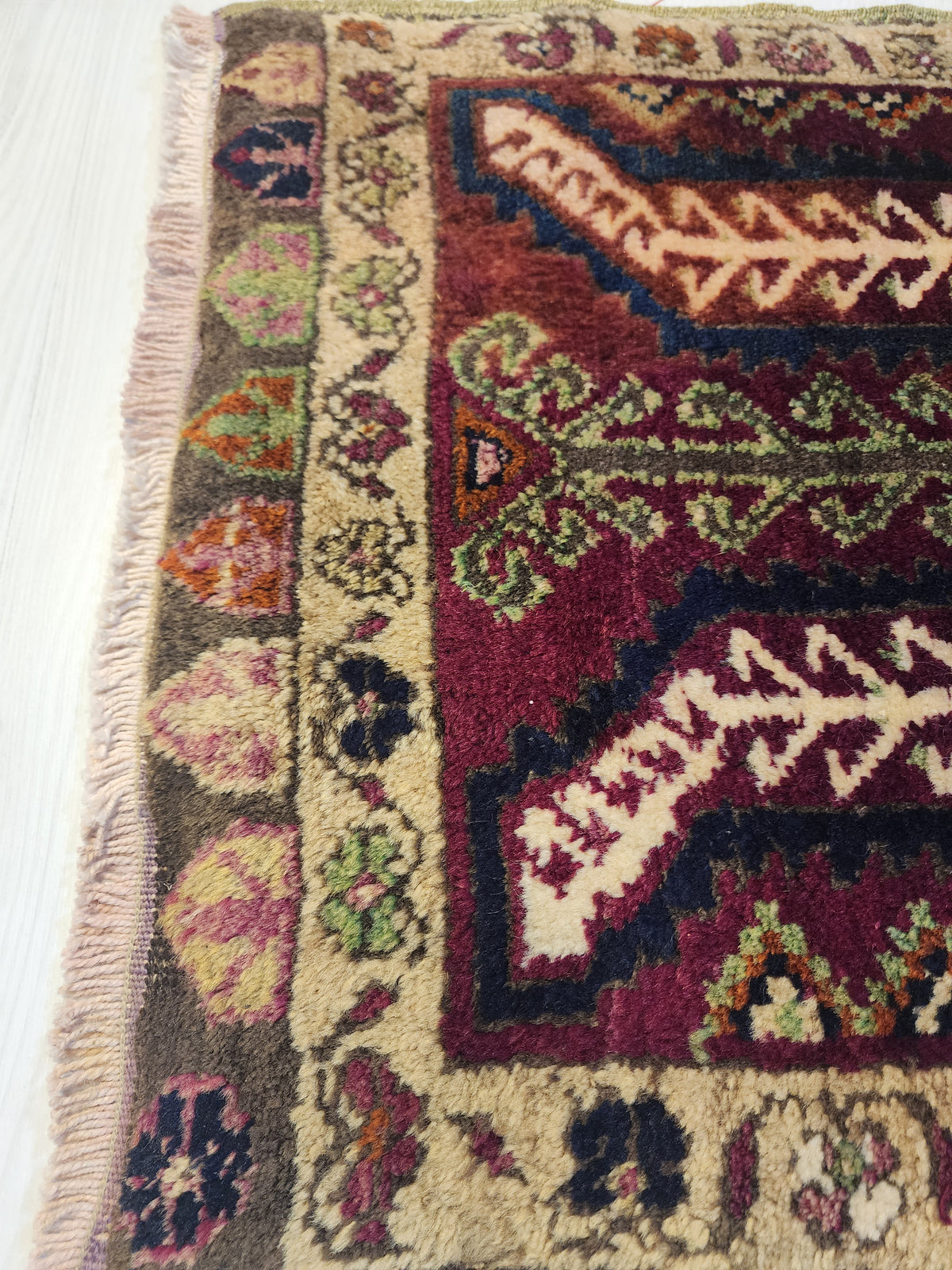 Antique Konya Karaman Rug - Circa 1900s Hand-Knotted Wool Accent Rug - Exceptional Preservation Anatolian Carpet — photo 6