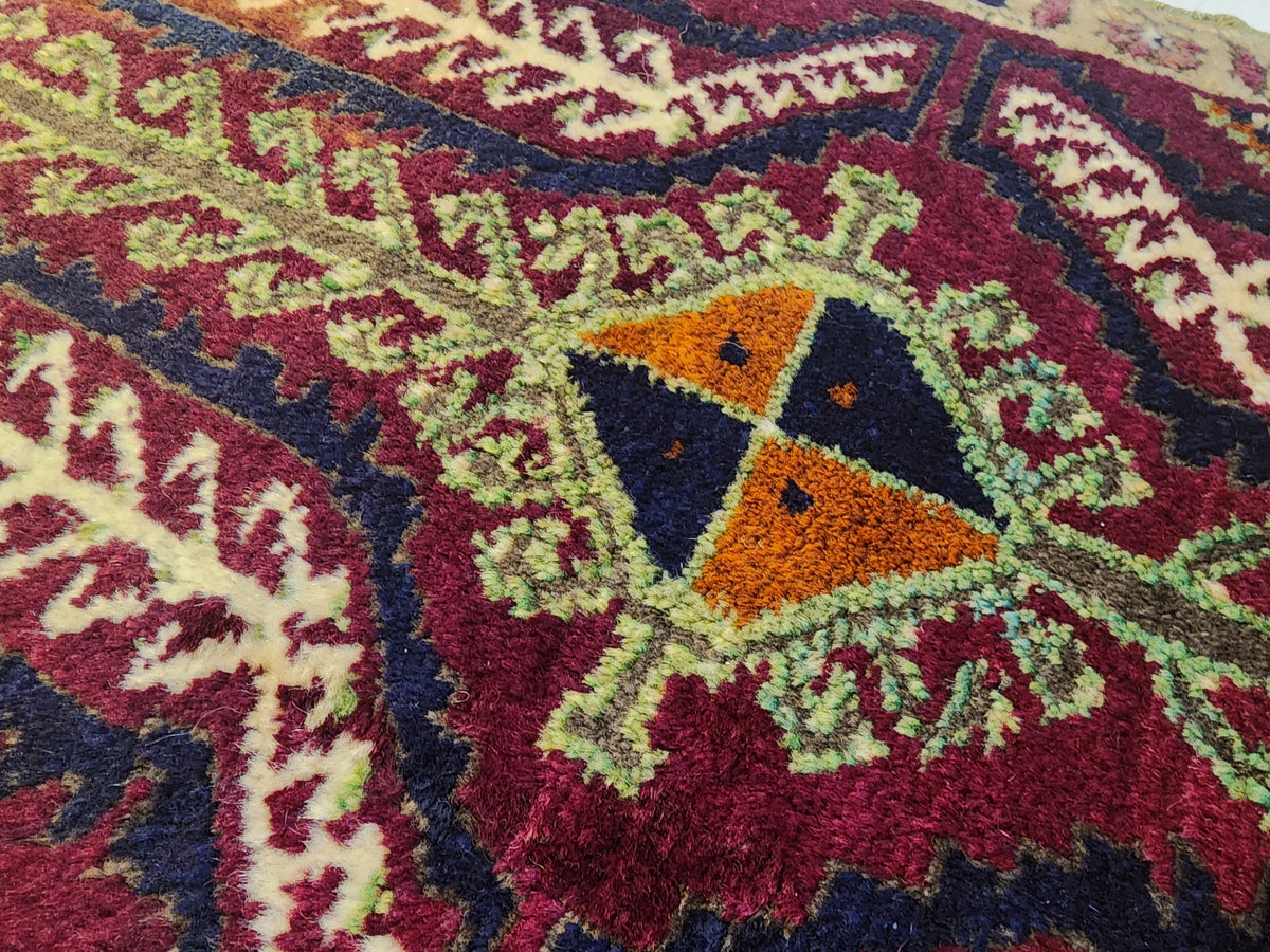 Antique Konya Karaman Rug - Circa 1900s Hand-Knotted Wool Accent Rug - Exceptional Preservation Anatolian Carpet — photo 8