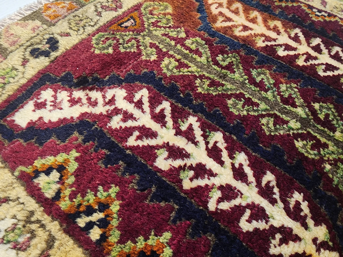 Antique Konya Karaman Rug - Circa 1900s Hand-Knotted Wool Accent Rug - Exceptional Preservation Anatolian Carpet — photo 9