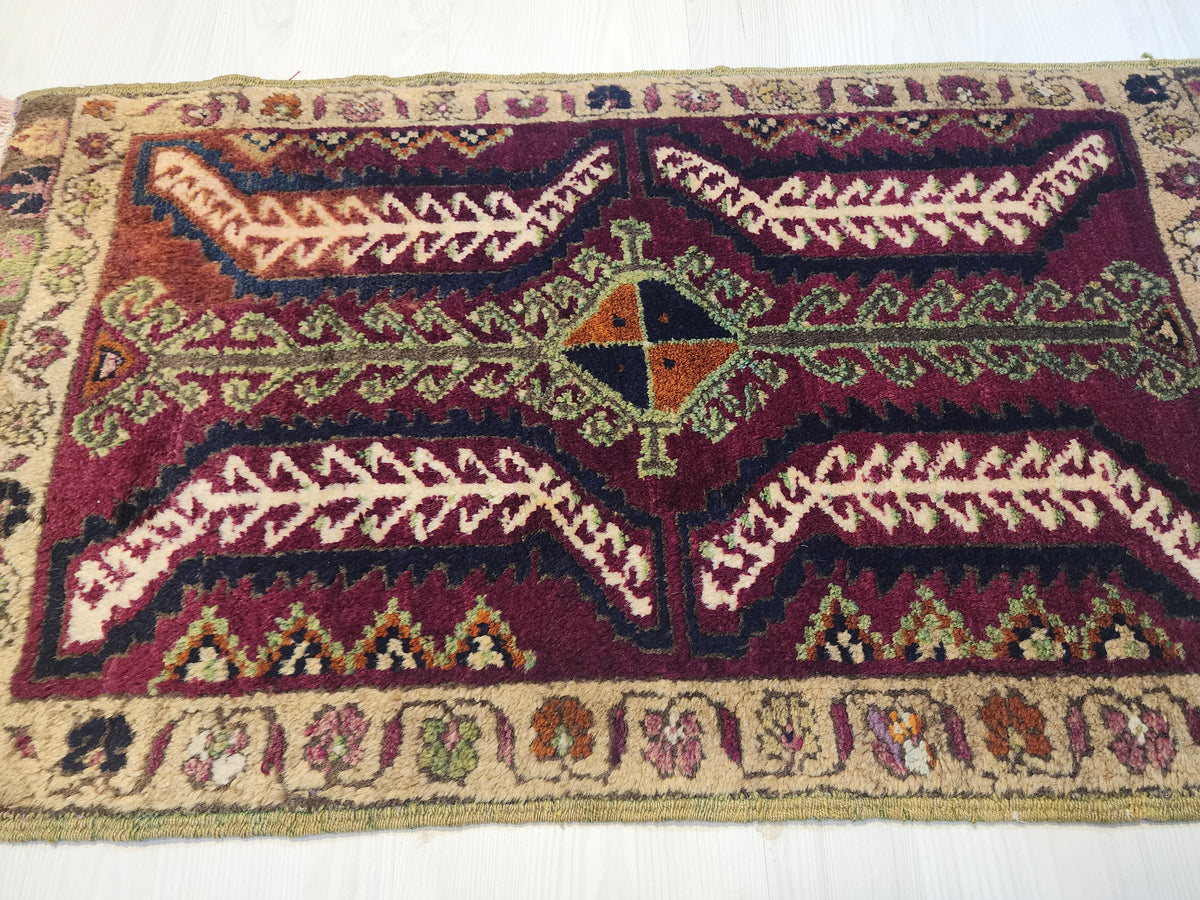 Antique Konya Karaman Rug - Circa 1900s Hand-Knotted Wool Accent Rug - Exceptional Preservation Anatolian Carpet — photo 10