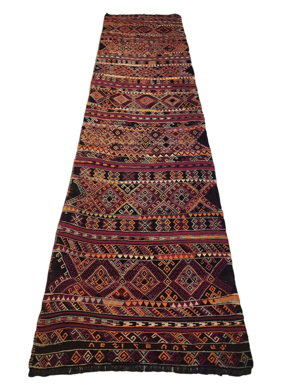 Hürrem — Long Geometric Turkish Flatweave Runner Rug