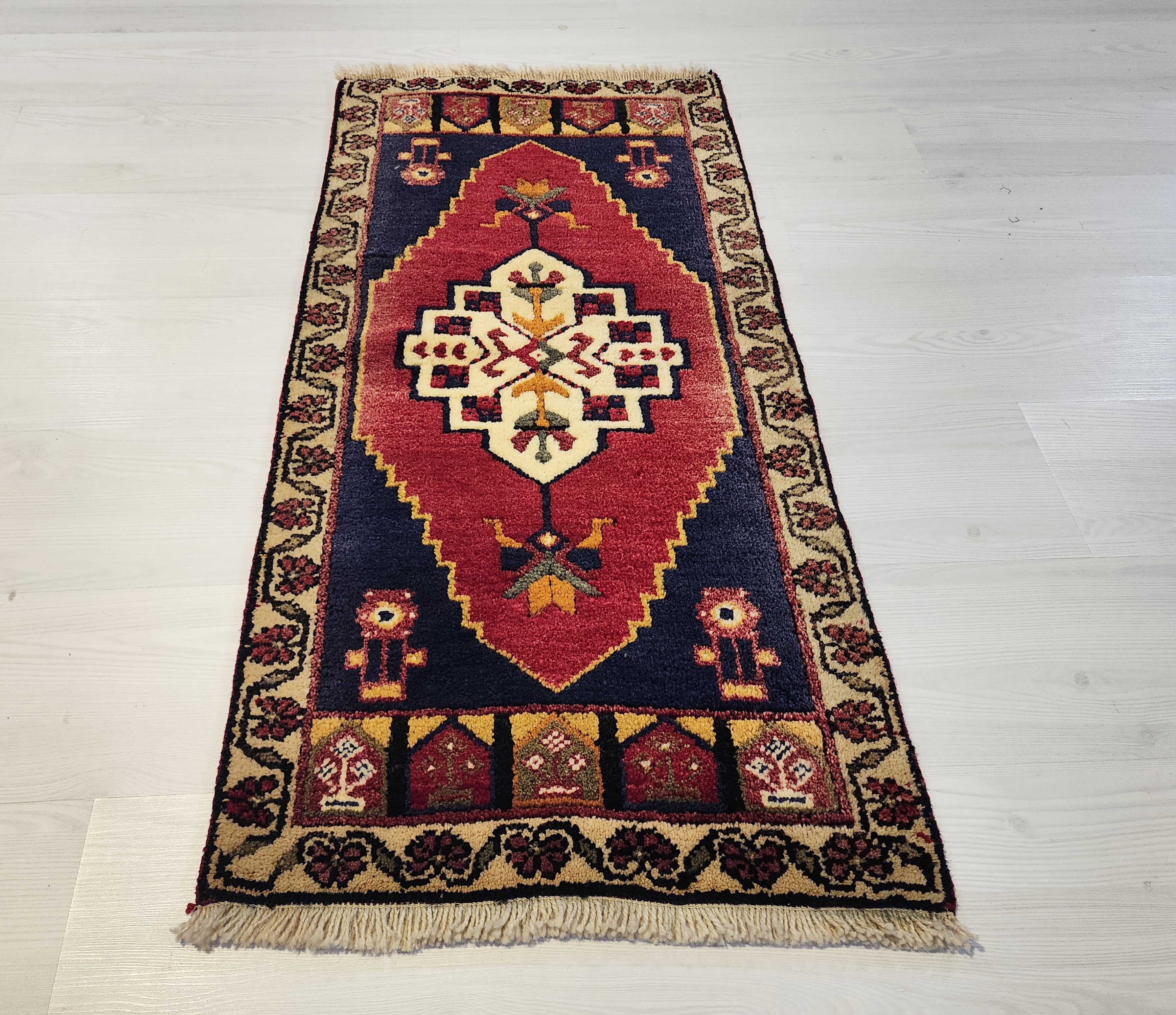 Sidymia — Antique Anatolian Wool Small Rug