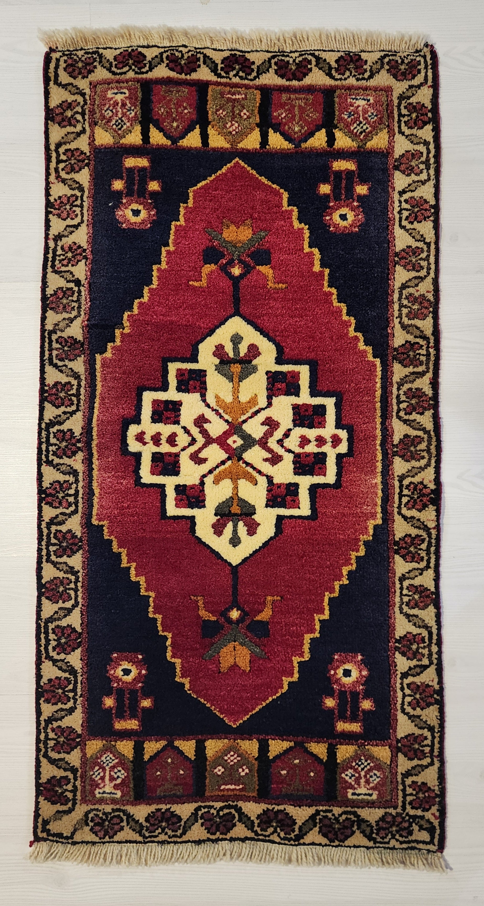 Sidymia — Antique Anatolian Wool Small Rug