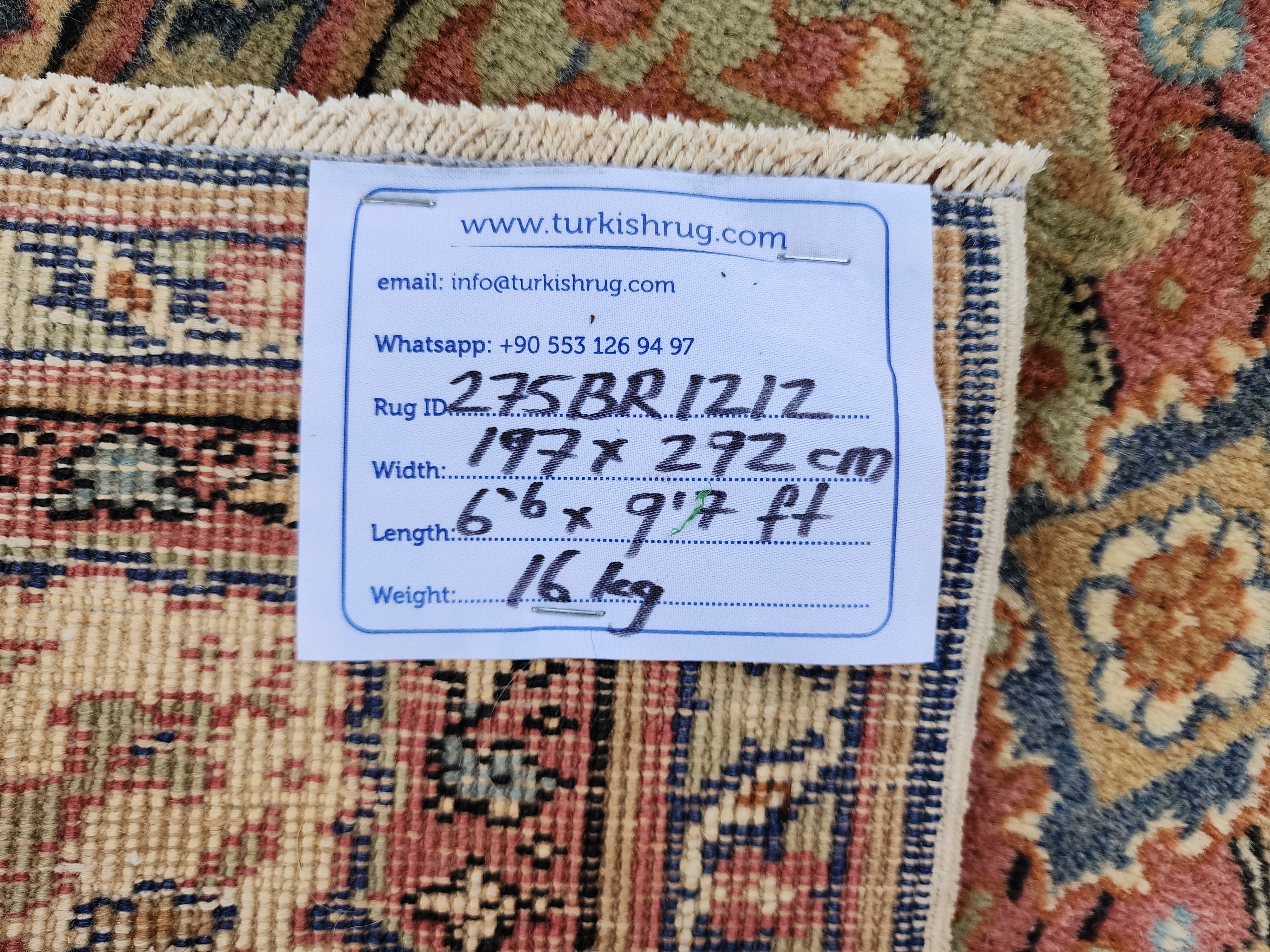 vintage Kayseri Wool Large Area Rug — styled view