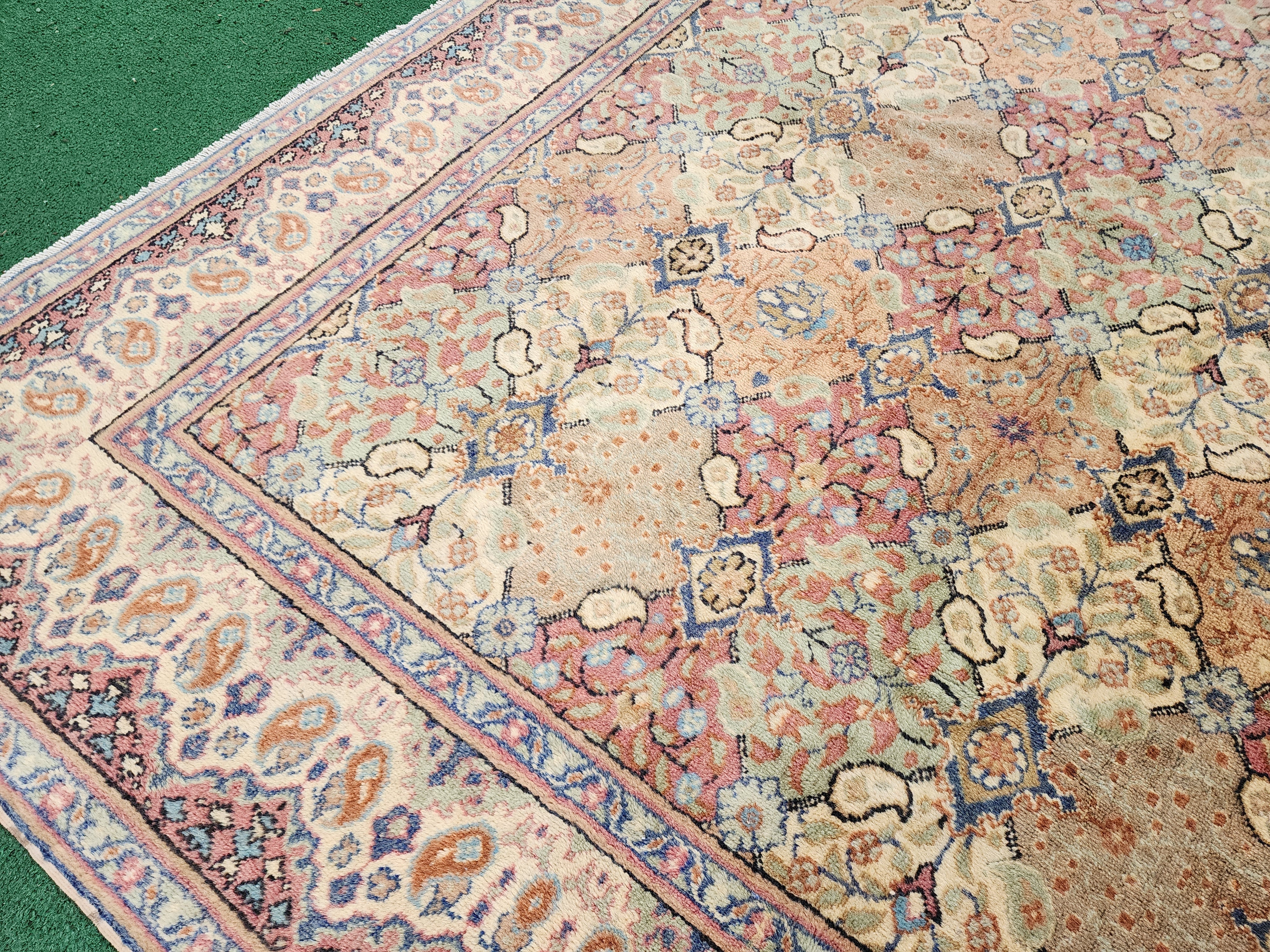 vintage Kayseri Wool Large Area Rug — pile detail