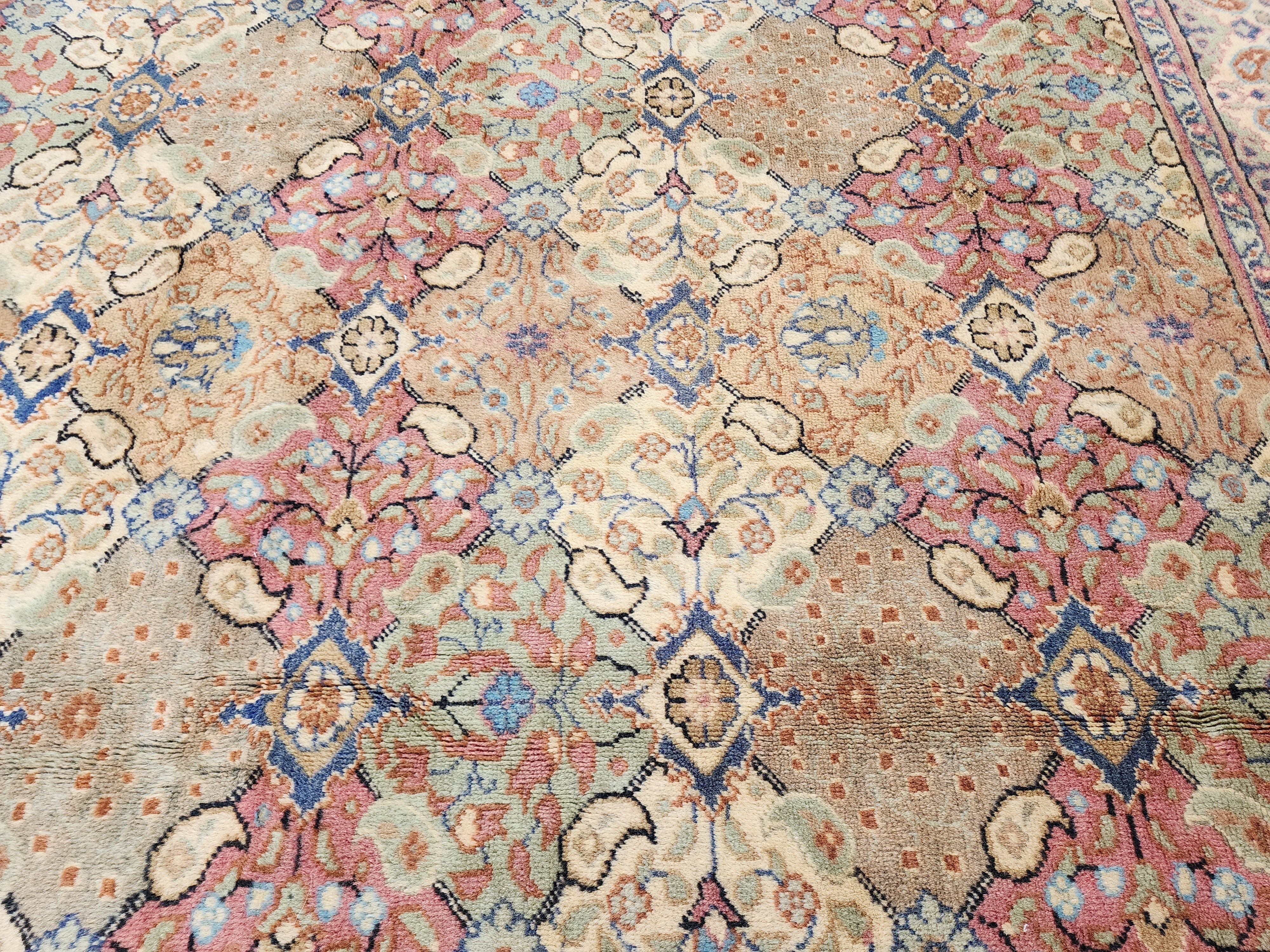 vintage Kayseri Wool Large Area Rug — corner detail