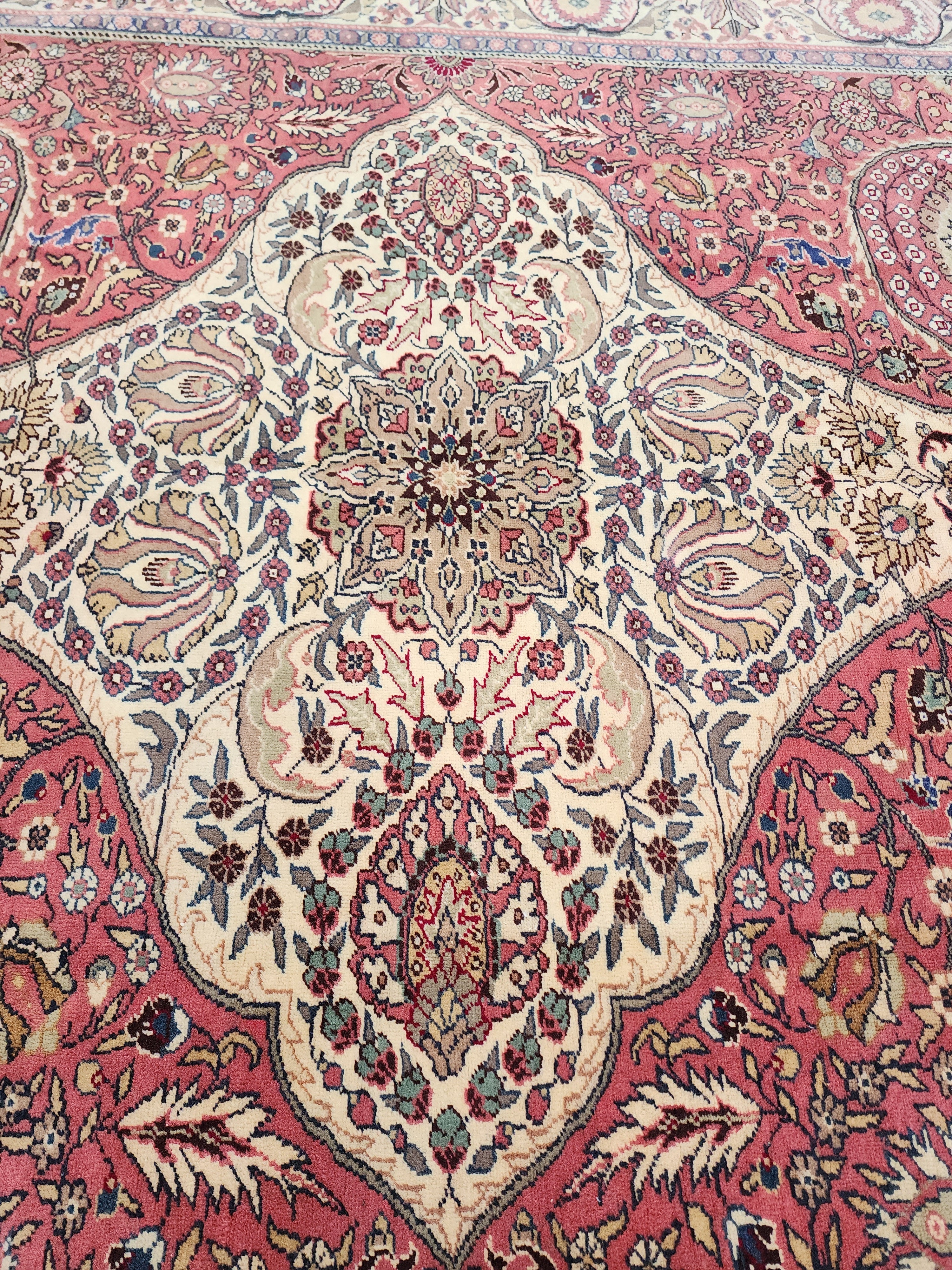 Red and Beige Turkish Kayseri Rug 6'6''x9'11''