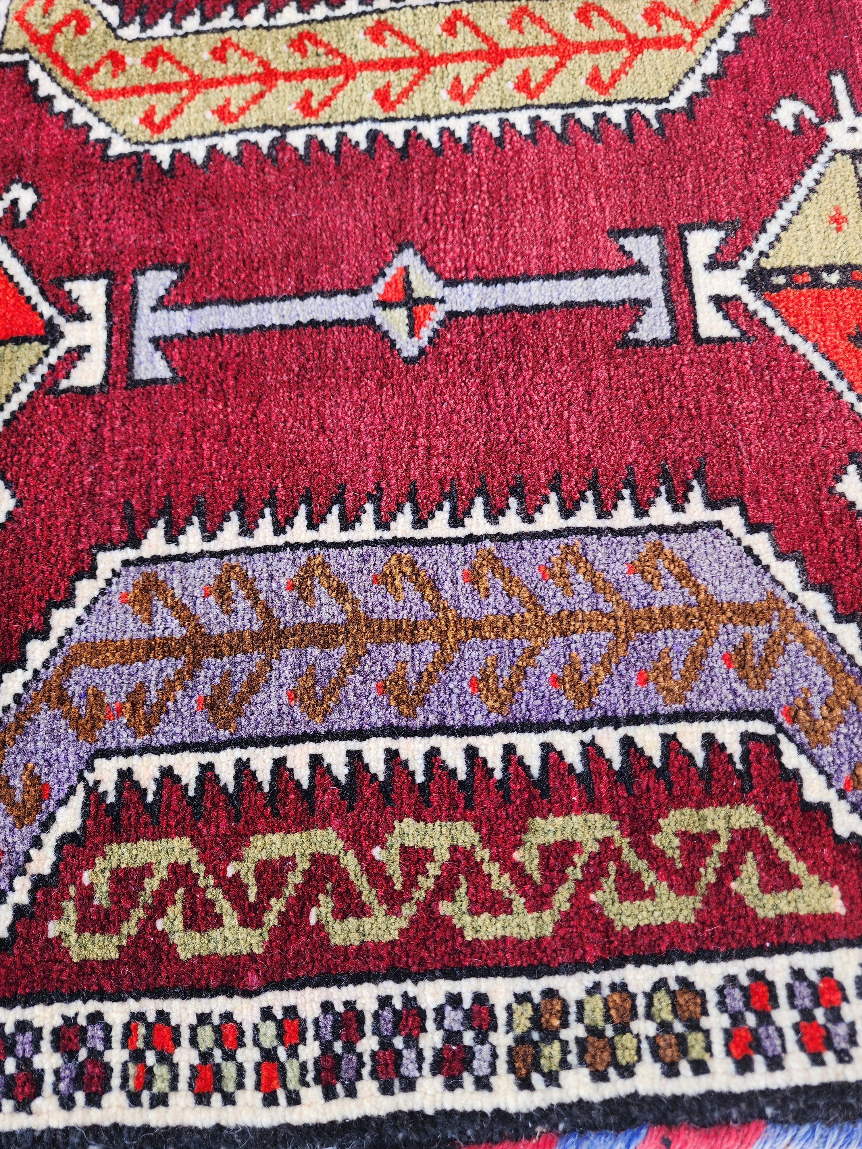 Small Vintage Turkish Rug: Konya Style Wool Mat, 2'10" x 1'11"