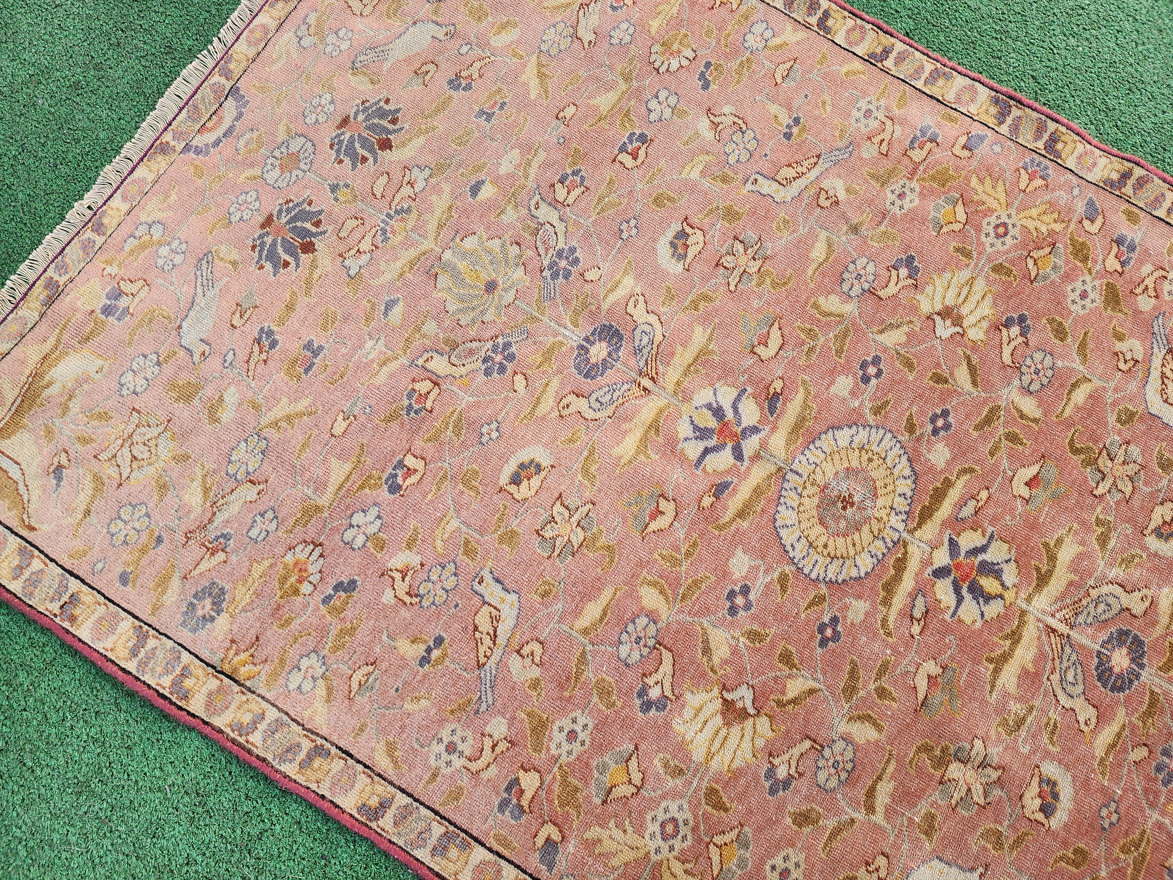 antique Kayseri Small Rug — corner detail