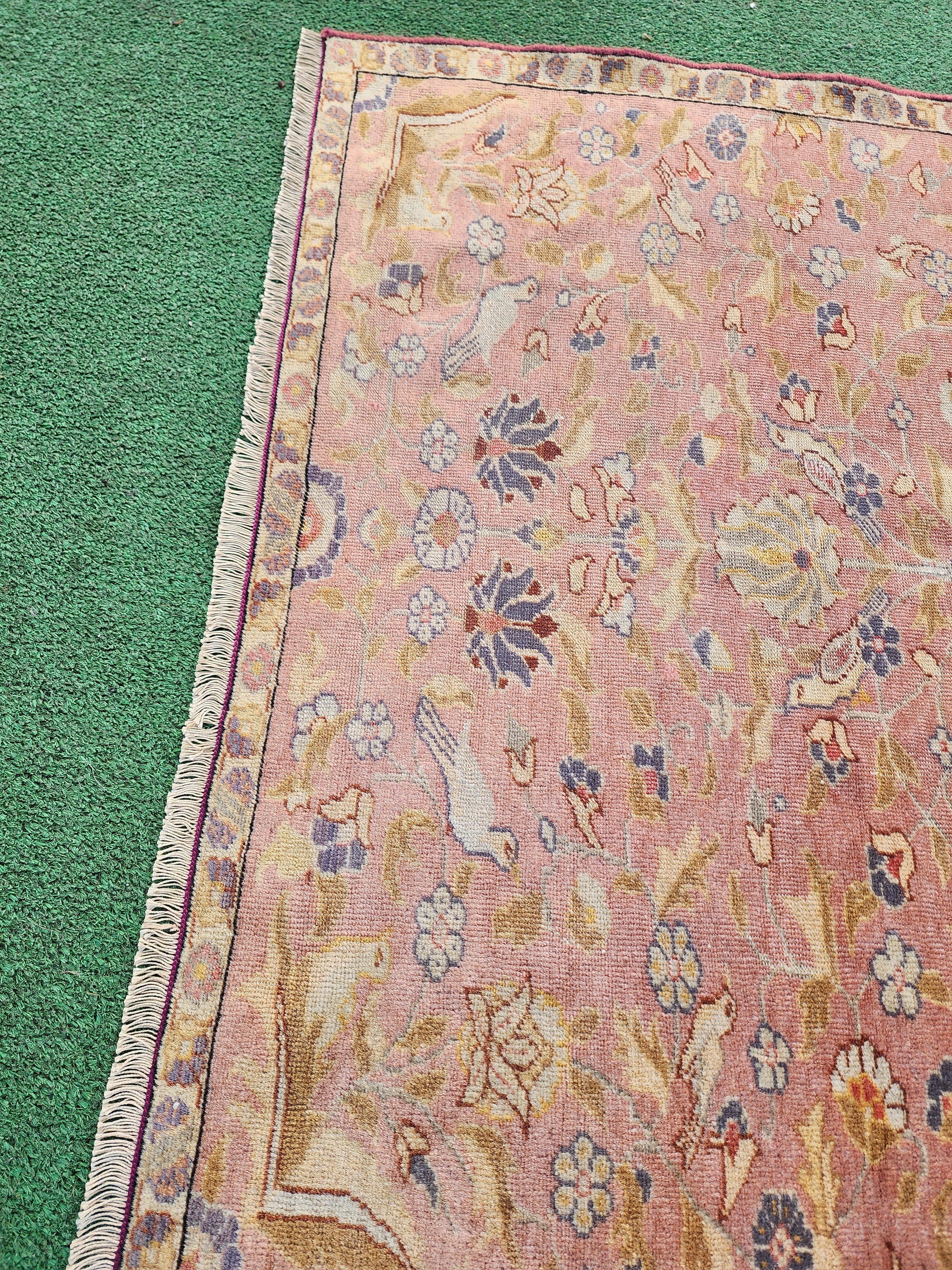 antique Kayseri Small Rug — pile detail
