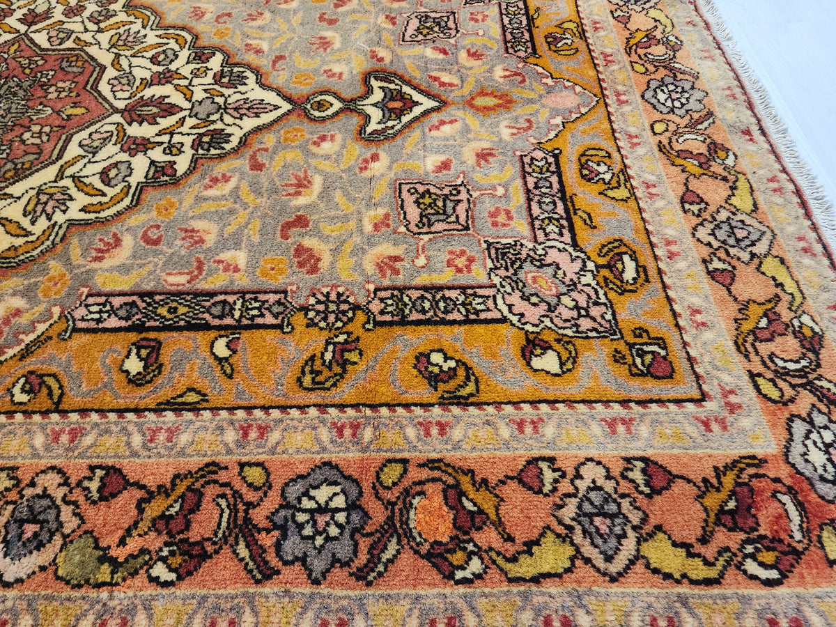 80-Year-Old Hand-Knotted Kayseri Burunguz Rug – Armenian Weave, Natural Dyes (4x7 ft)