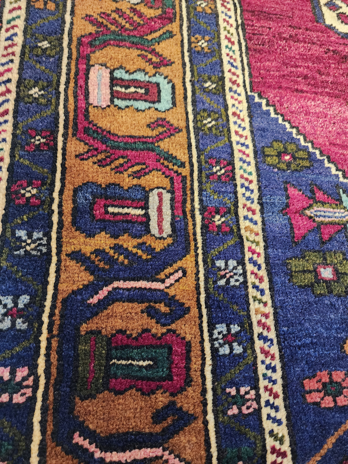 Vintage Işıklar rug in blue, red and brown, 4'8" x 7'2", photo 7