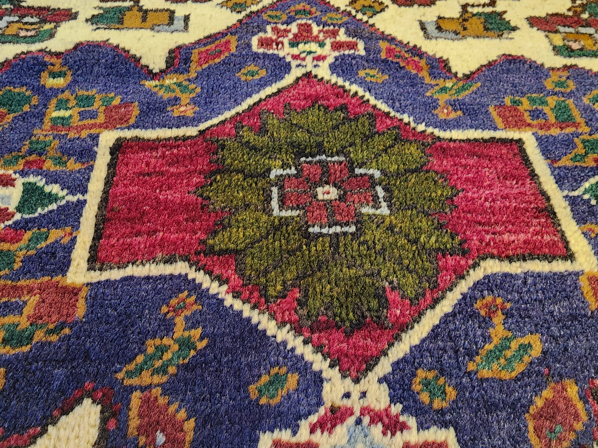 Vintage Işıklar rug in blue, red and brown, 4'8" x 7'2", photo 9
