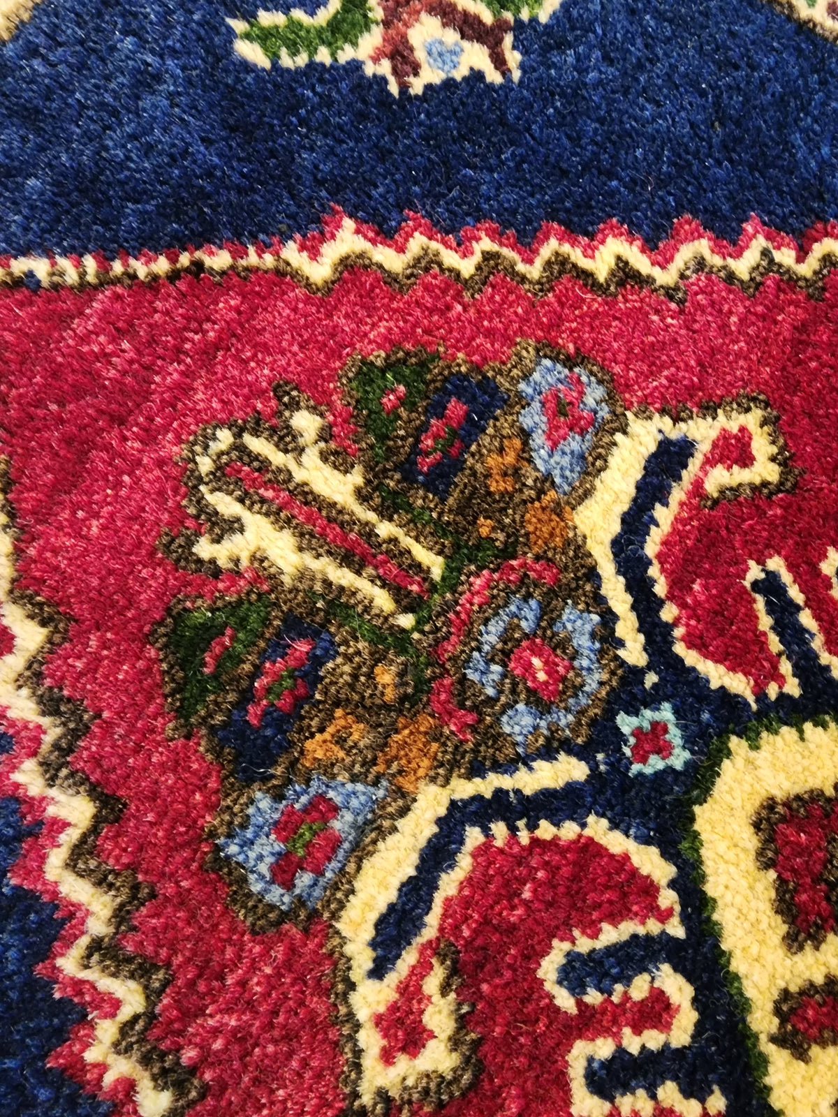 Vintage Işıklar rug in blue, red and white, 1'9" x 3'10", photo 8
