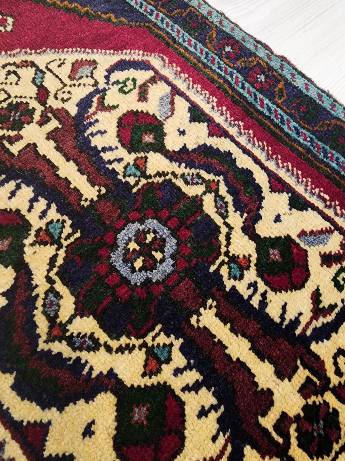 Vintage Işıklar rug in blue, red and white, 1'7" x 3'7", photo 7