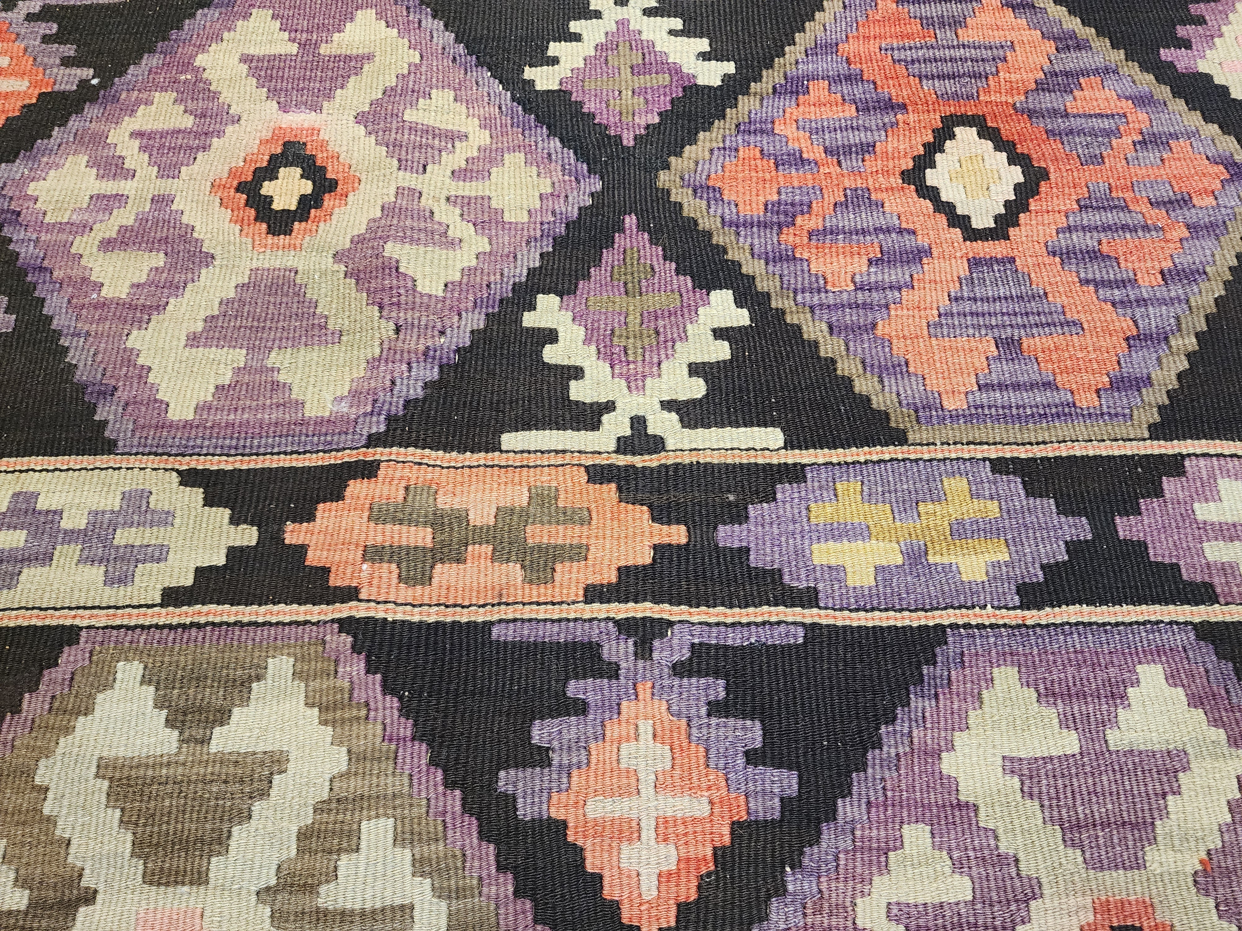 Latmia — Antique Anatolian Kilim, Erzurum Region Northeast Anatolian Rug, 2'7''x6'3''