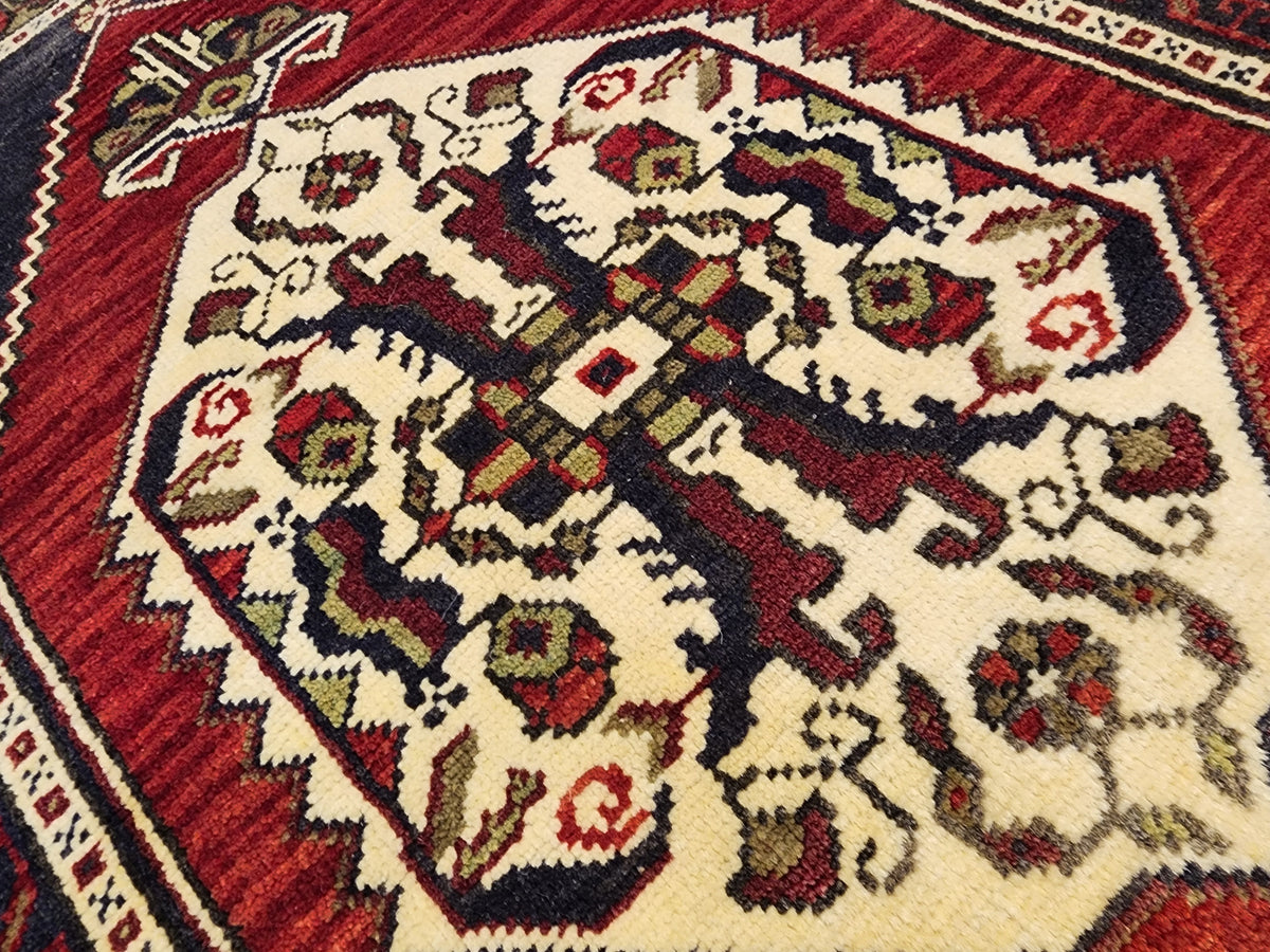 Vintage Konya rug in red, blue and brown, 1'9" x 3'7", photo 11