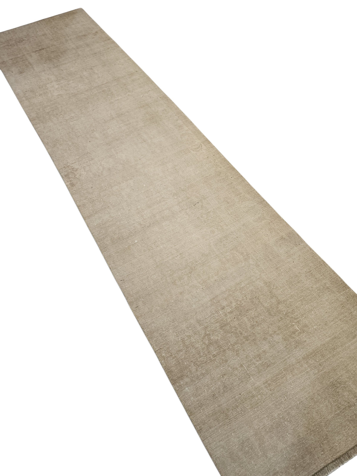 Tirimüjgan — Vintage Turkish Wool Runner Rug, Muted Beige Distressed Anatolian Carpet, 2'6''x10'1''