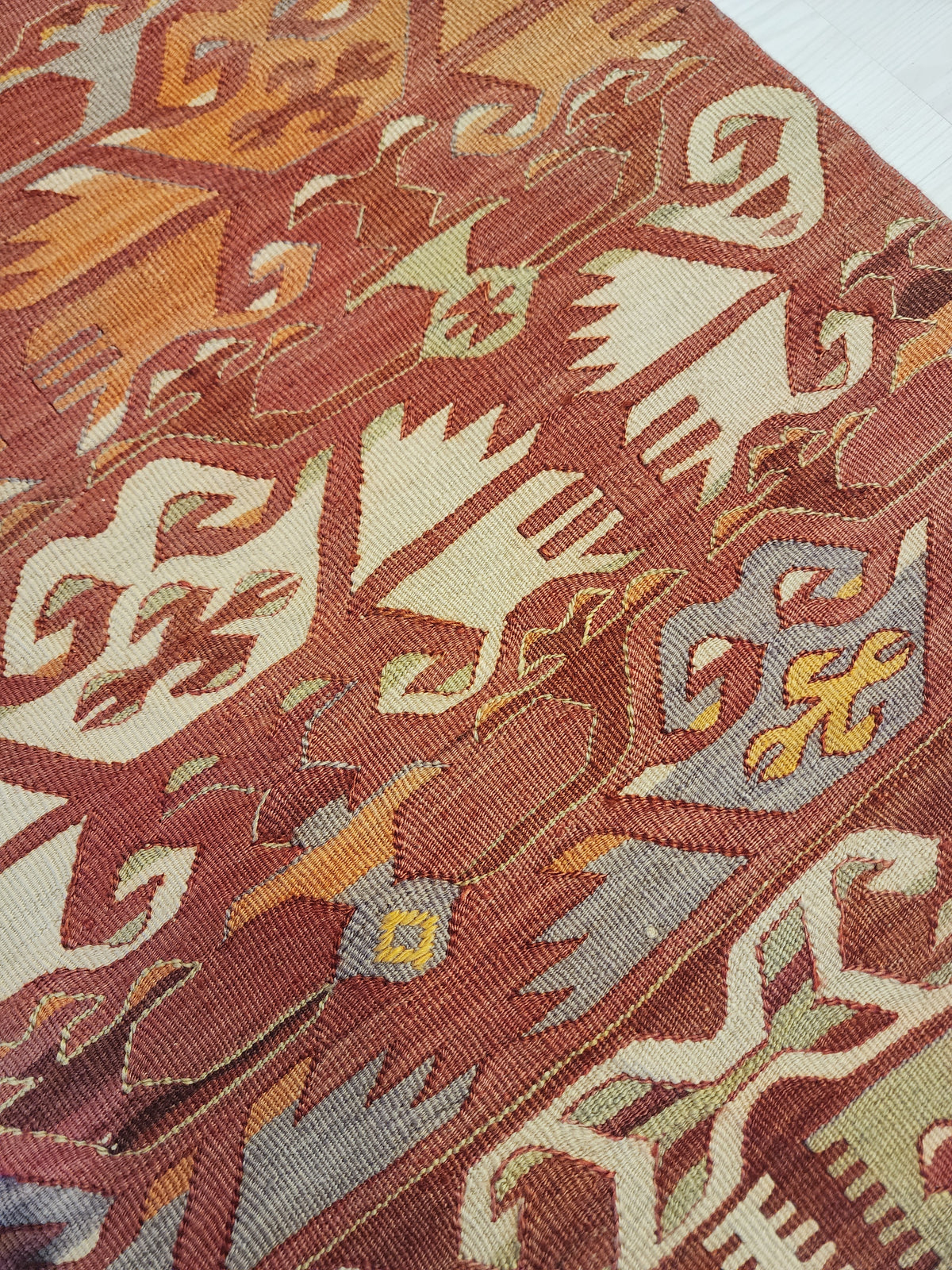 Authentic Vintage Afyon Kilim Runner — photo 5