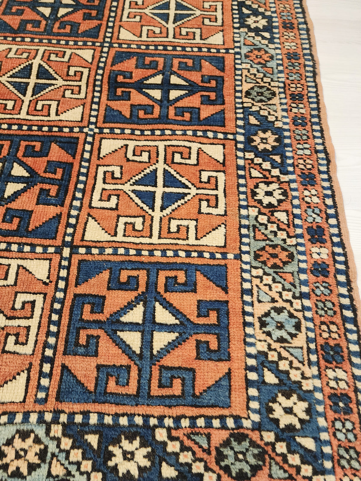 Verda — Rare Antique 1920s Bergama Turkish Rug – Nomadic Yörük Wool Area Rug – 100% Natural Dye Tribal Compartment Rug, Western Anatolia