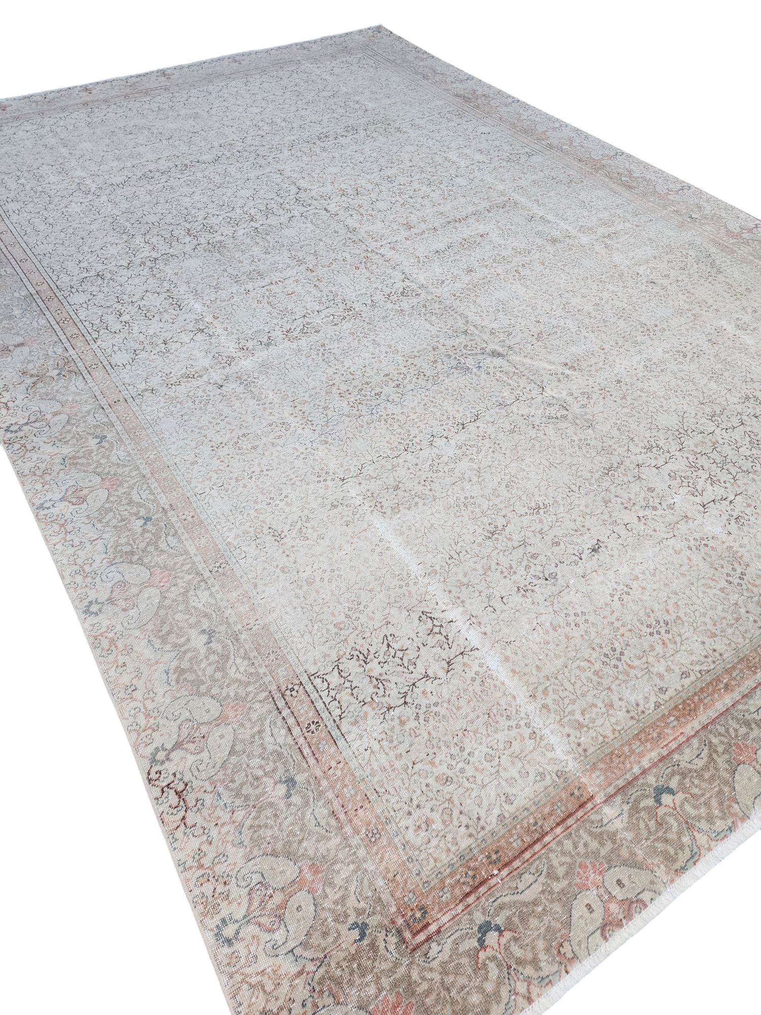 Pale Turkish Rug 12 x 8 ft Distressed Oushak Rug, Anatolian Carpet, Handmade Organic Overdyed Rug, Bohemian Rustic Decor Persian Area Rug