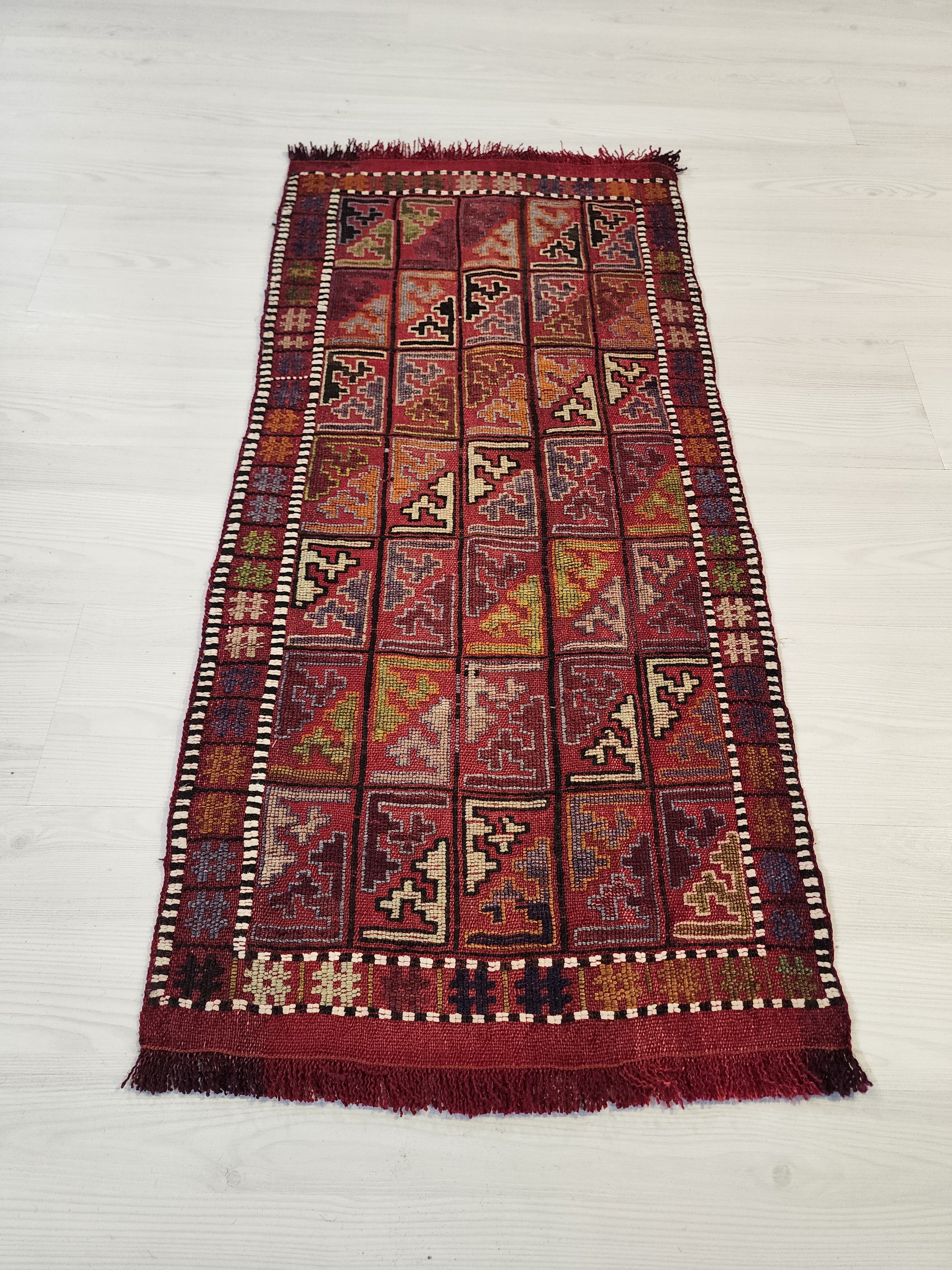 Vintage Konya Kilim Rug  3'7'' x 1'9''