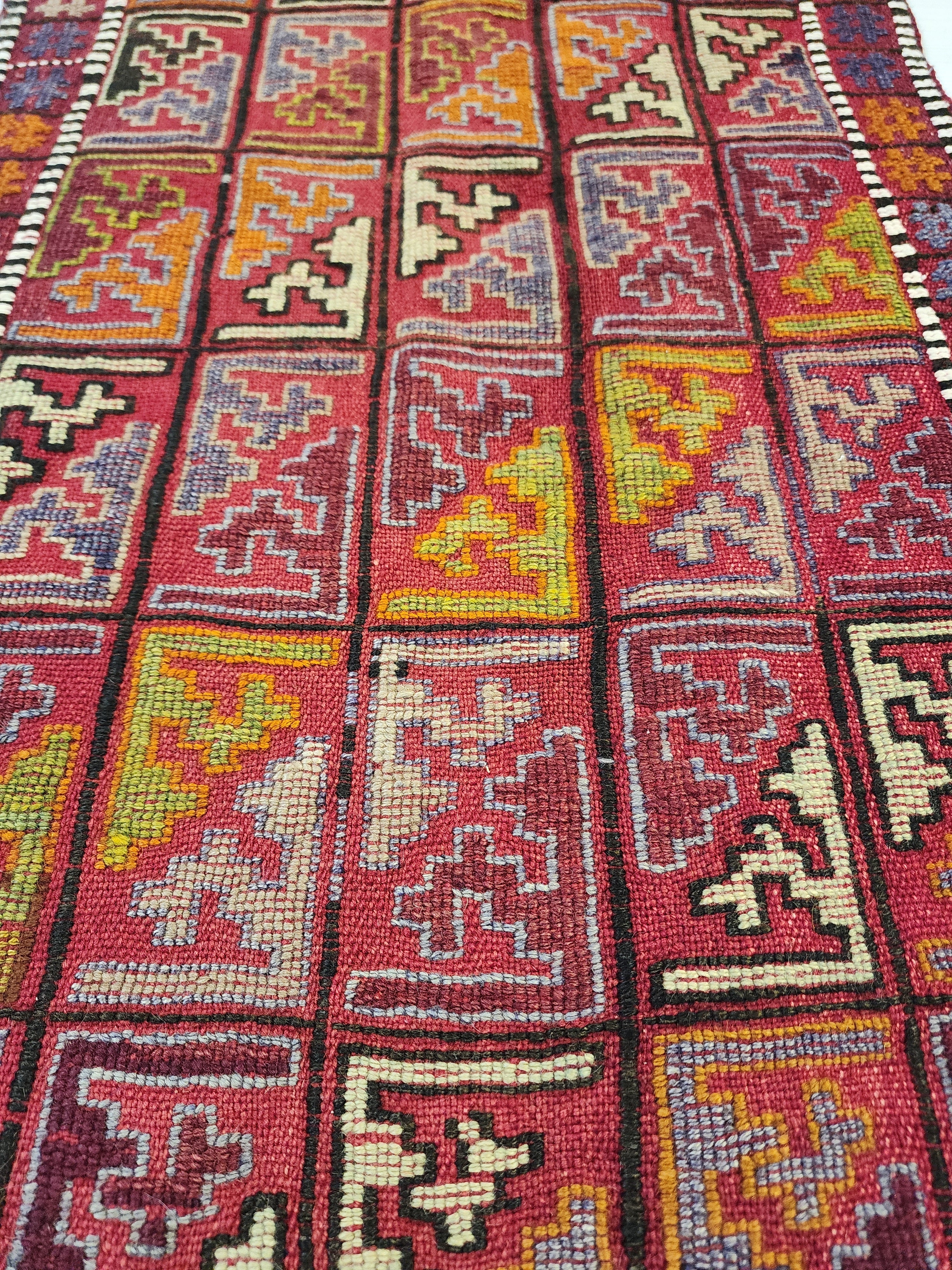 Vintage Konya Kilim Rug  3'7'' x 1'9''