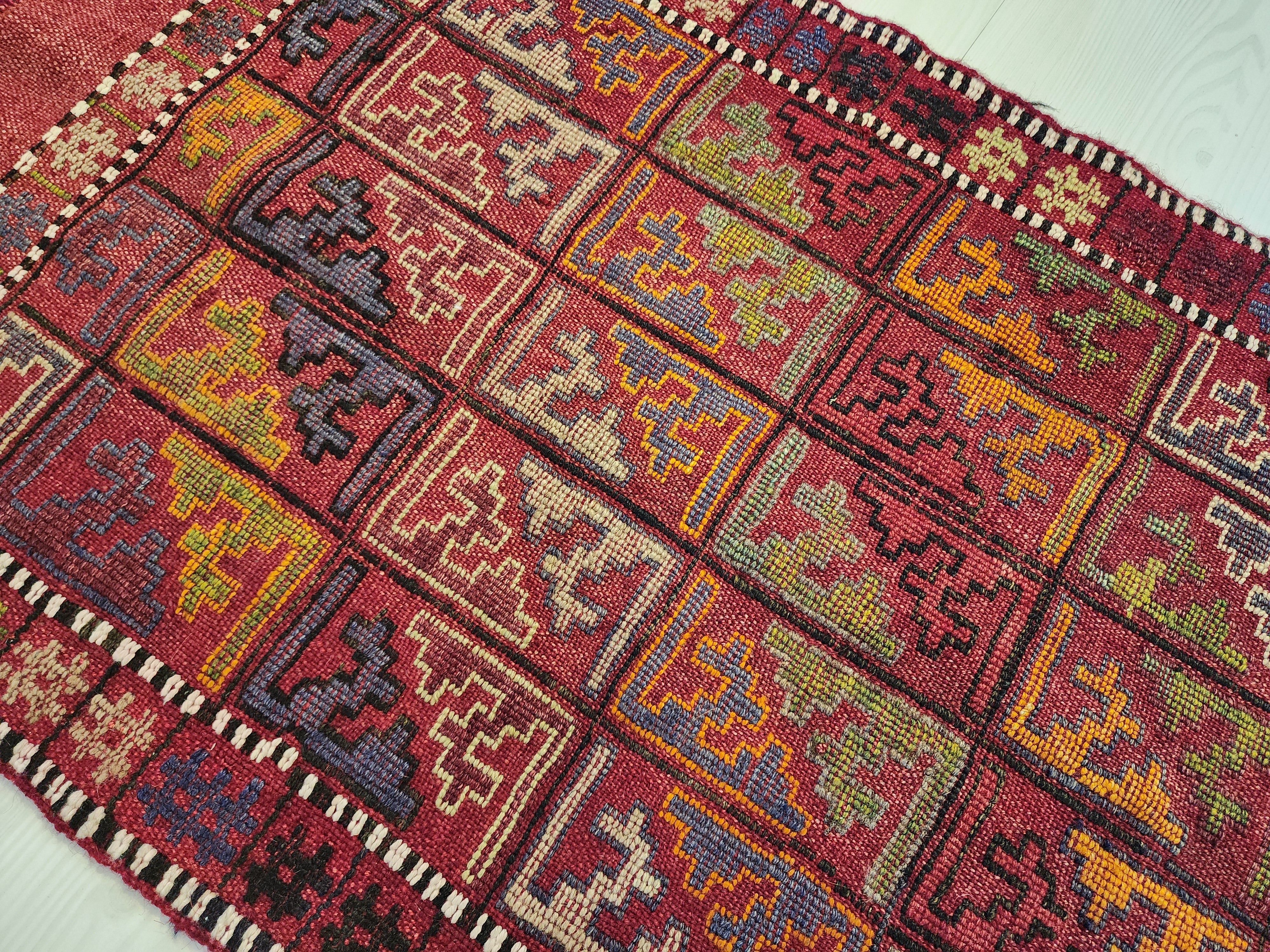 Vintage Konya Kilim Rug  3'9'' x 1'7''