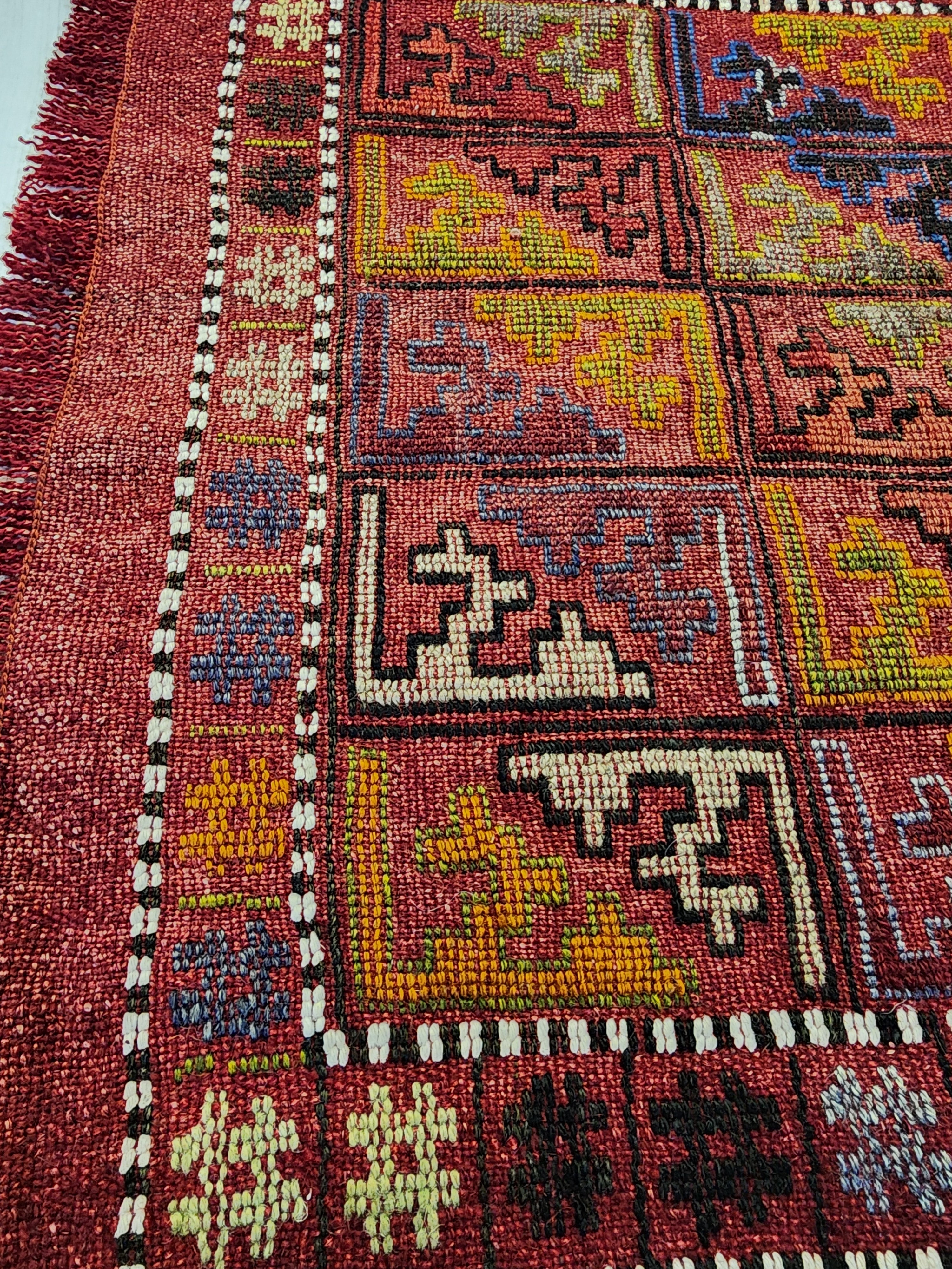 Vintage Konya Kilim Rug  3'9'' x 1'7''